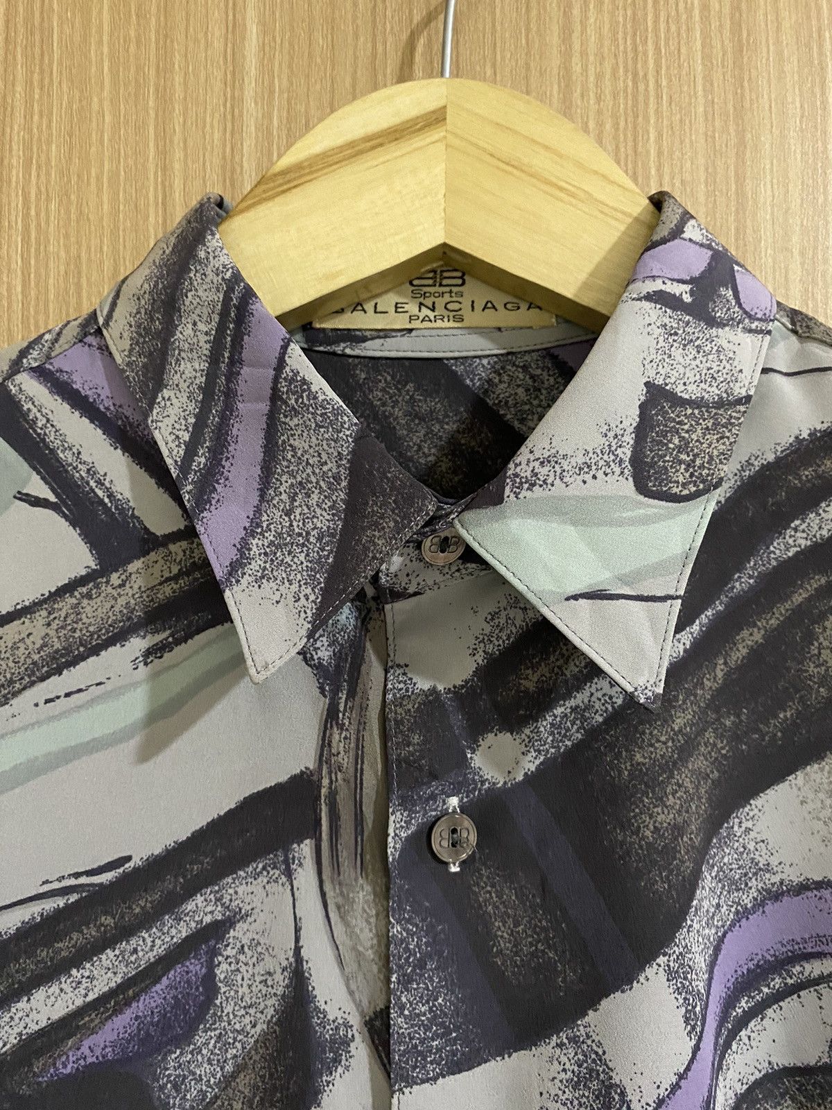 Balenciaga Vintage balenciaga BB nice design button up shirt Size US L / EU 52-54 / 3 - 7 Thumbnail