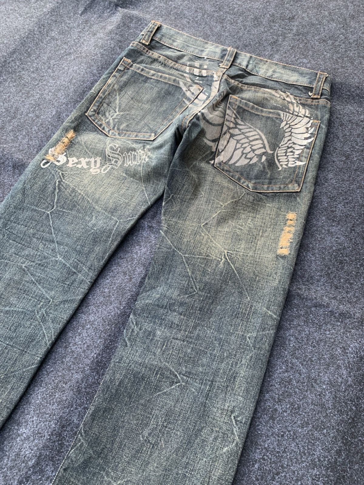 Vintage Distressed K.U.I Rusty jeans. Size US 31 - 9 Thumbnail