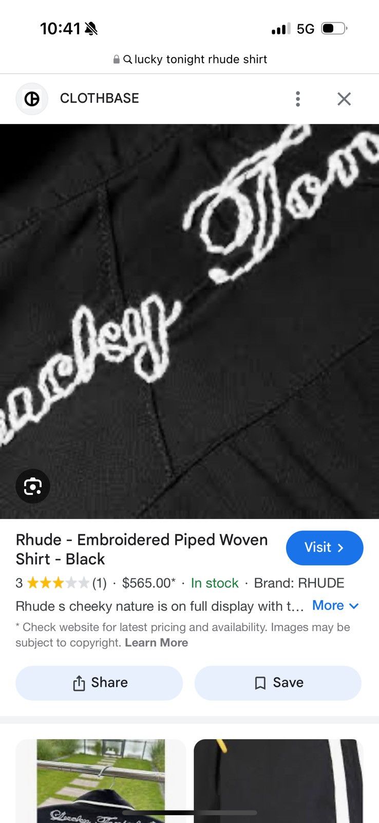Rhude RHUDE shirt sz XS Ovesized SEE PHOTOS FOR REAL TAPE MEASURES Size US XS / EU 42 / 0 - 21 Thumbnail