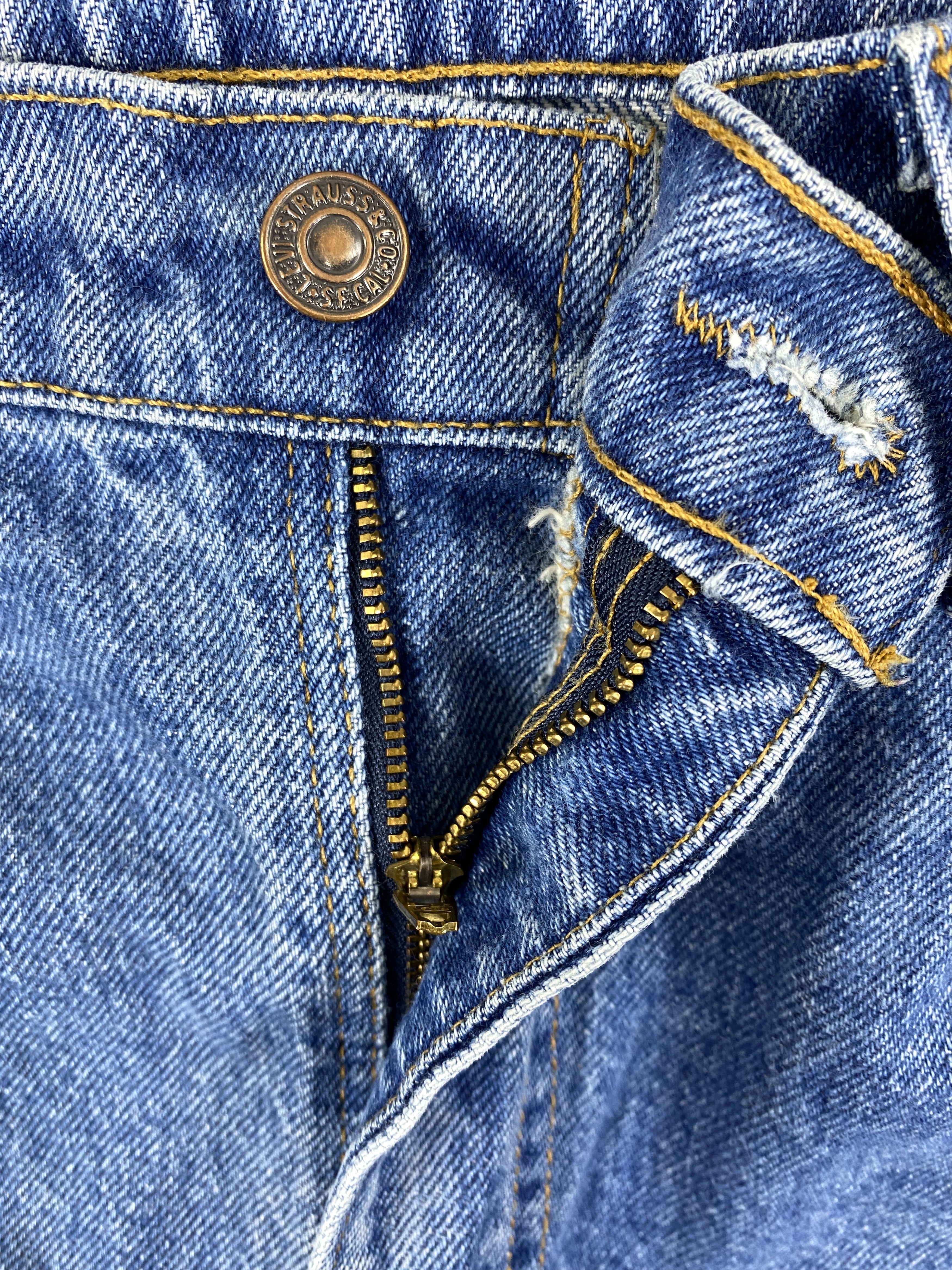 Levi's 90s Blue Vintage Levi's 505 USA Orange Tab Denim JN1821 Size US 36 / EU 52 - 5 Thumbnail