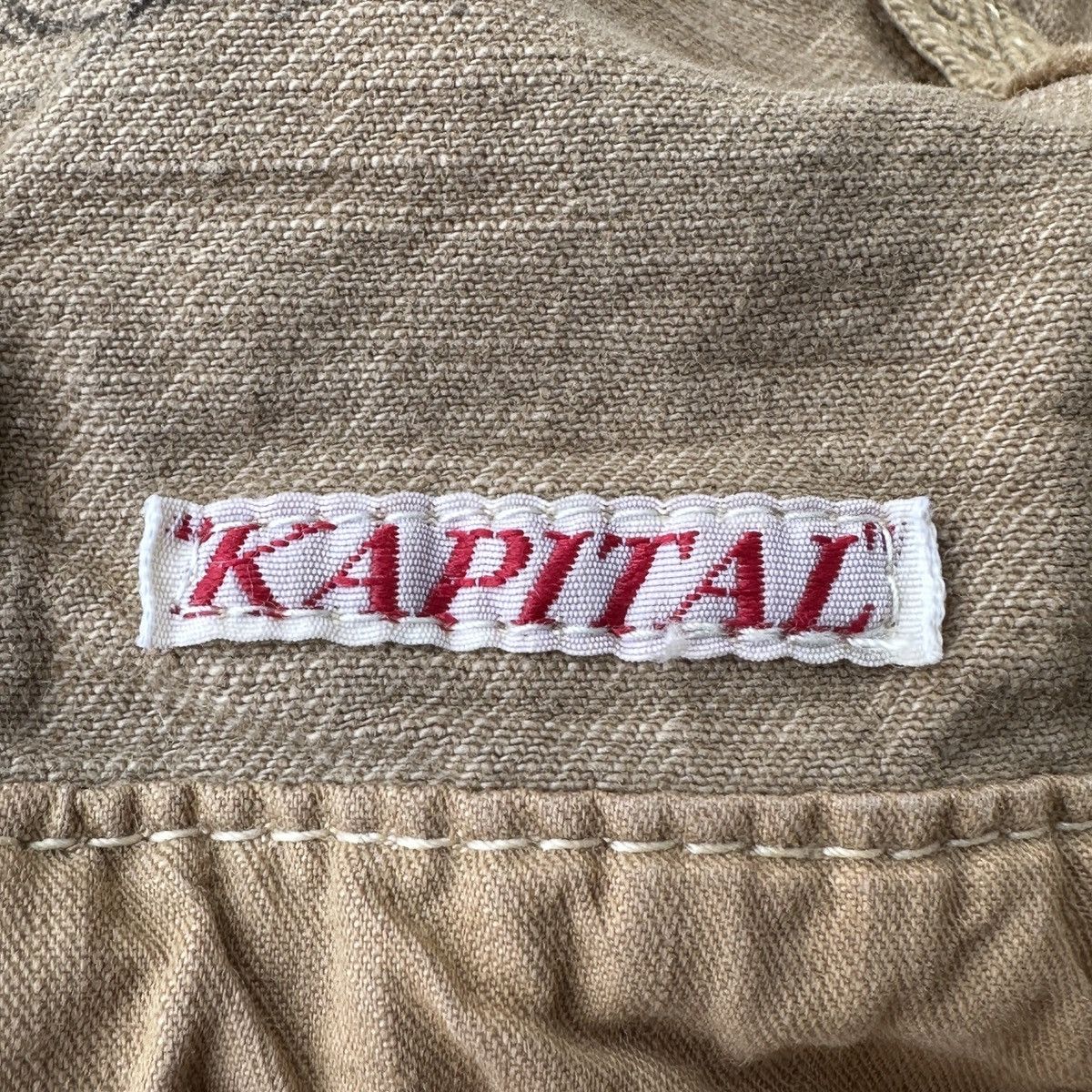 Kapital Sahara Desert Boro Sashiko Patchwork Trashed Conductor hat Size ONE SIZE - 15 Thumbnail