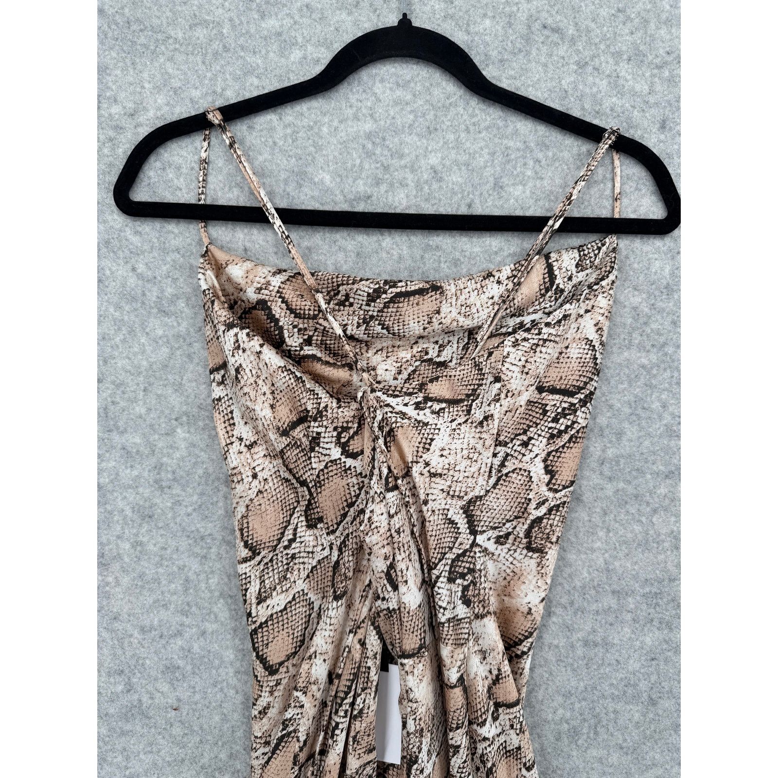 ASTR The Label NWT ASTR the Label Cowl Strappy Dress Python Asymmetrical Size L / US 10 / IT 46 - 4 Thumbnail