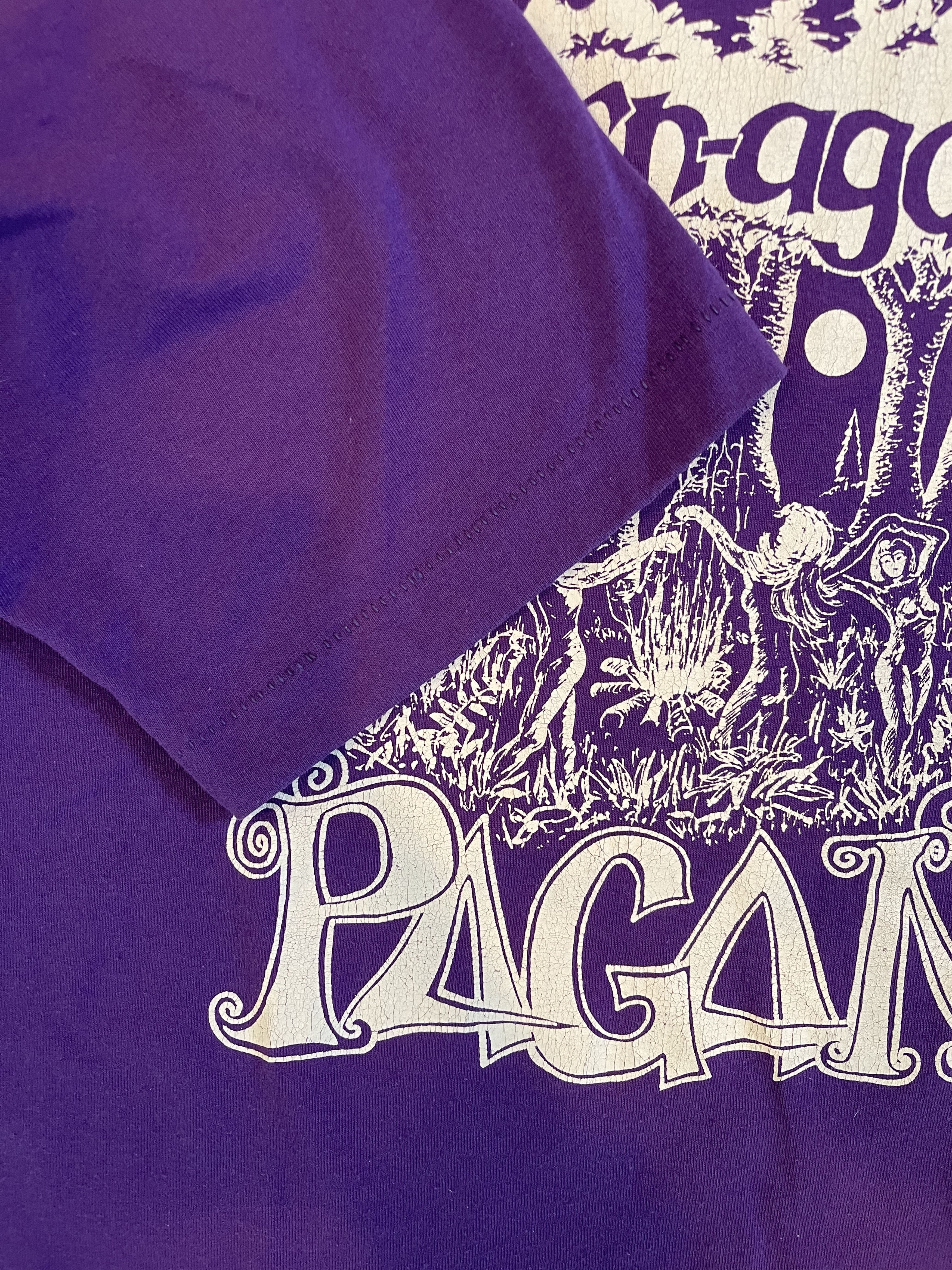 Fruit Of The Loom Vintage 1991 Born Again Pagan T-shirt Size US M / EU 48-50 / 2 - 5 Thumbnail