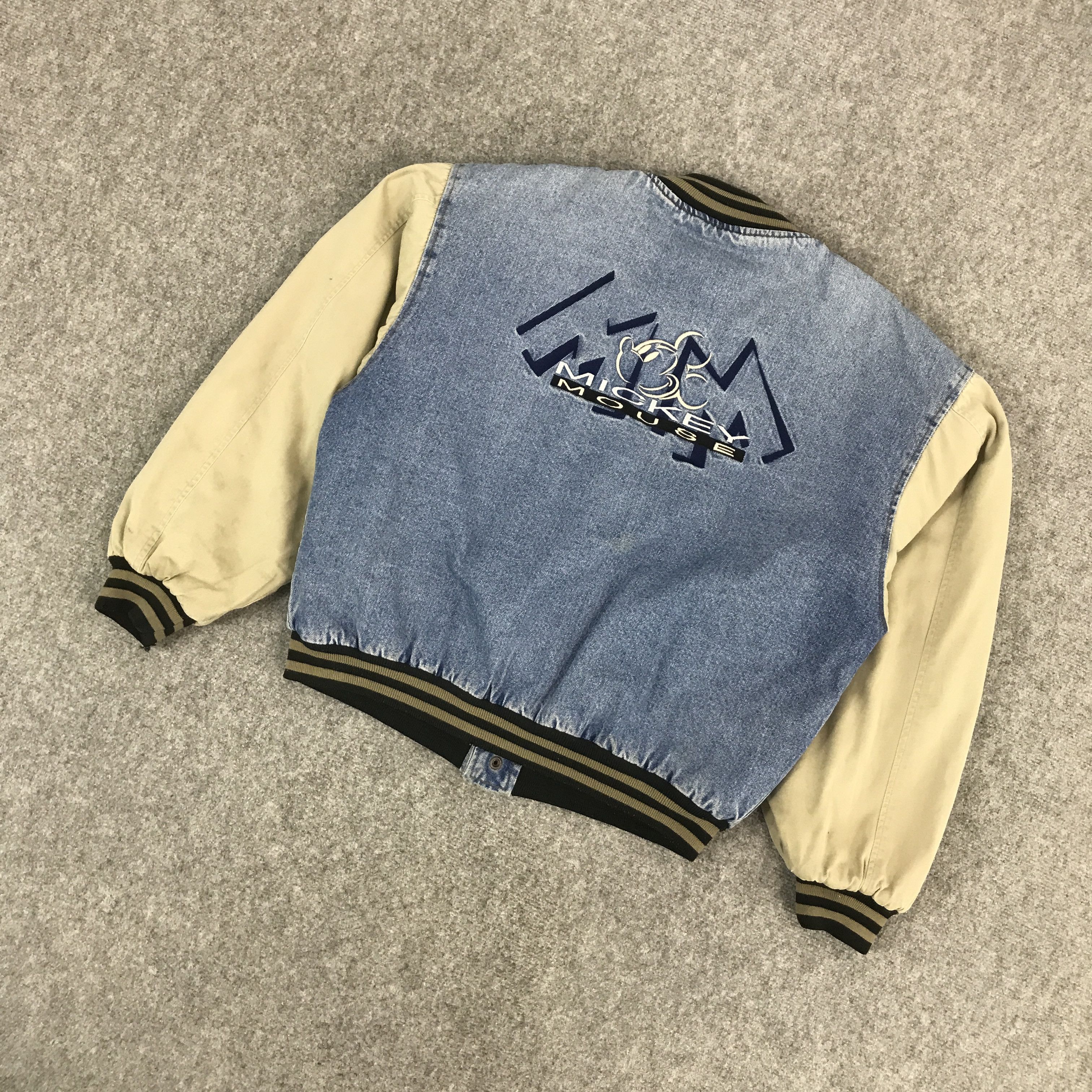 Japanese Brand × Mickey Mouse MICKEY MOUSE DESIGN COTTON VARSITY SNAP BUTTON JACKET Size US L / EU 52-54 / 3 - 6 Thumbnail