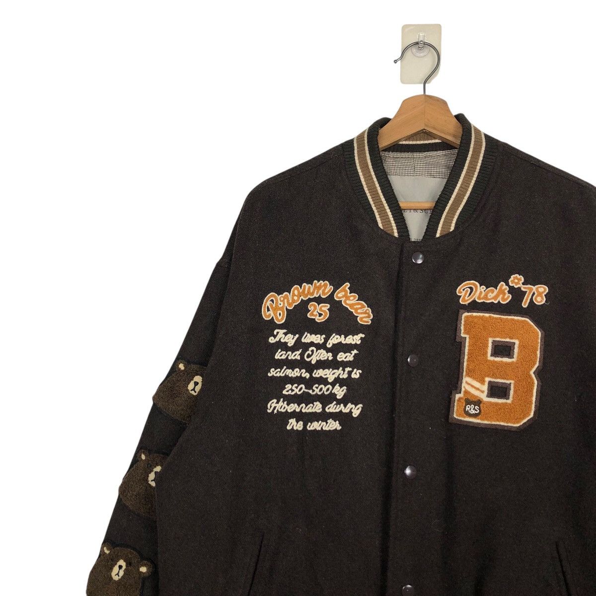 Hysteric Glamour 📌Vintage Bomber Jacket Wool Rivet & Surge Big Logo Design Size US M / EU 48-50 / 2 - 8 Thumbnail