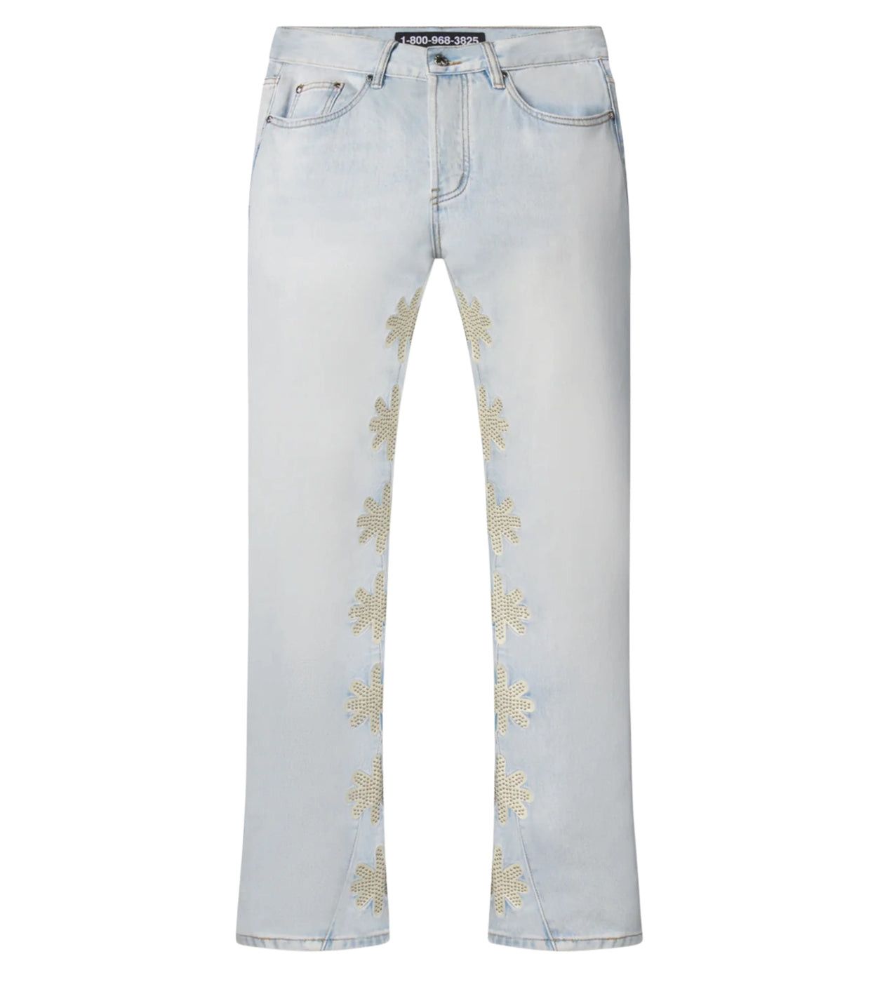 LOSTSHDWS Lost Shdws Studded Denim Pants Blue/Bone Size US 28 / EU 44 - 1 Thumbnail