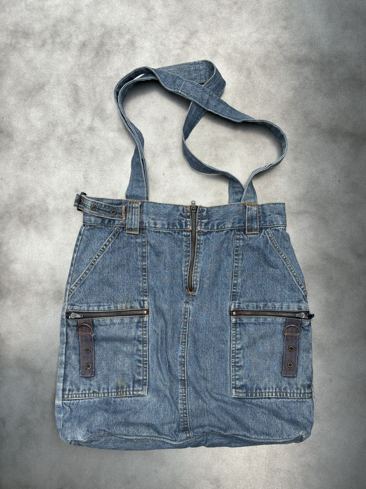 Levi's Vintage Denim Tote Bag Jote Jurse 90s Y2K Jean Sack Rework Size ONE SIZE - 4 Thumbnail