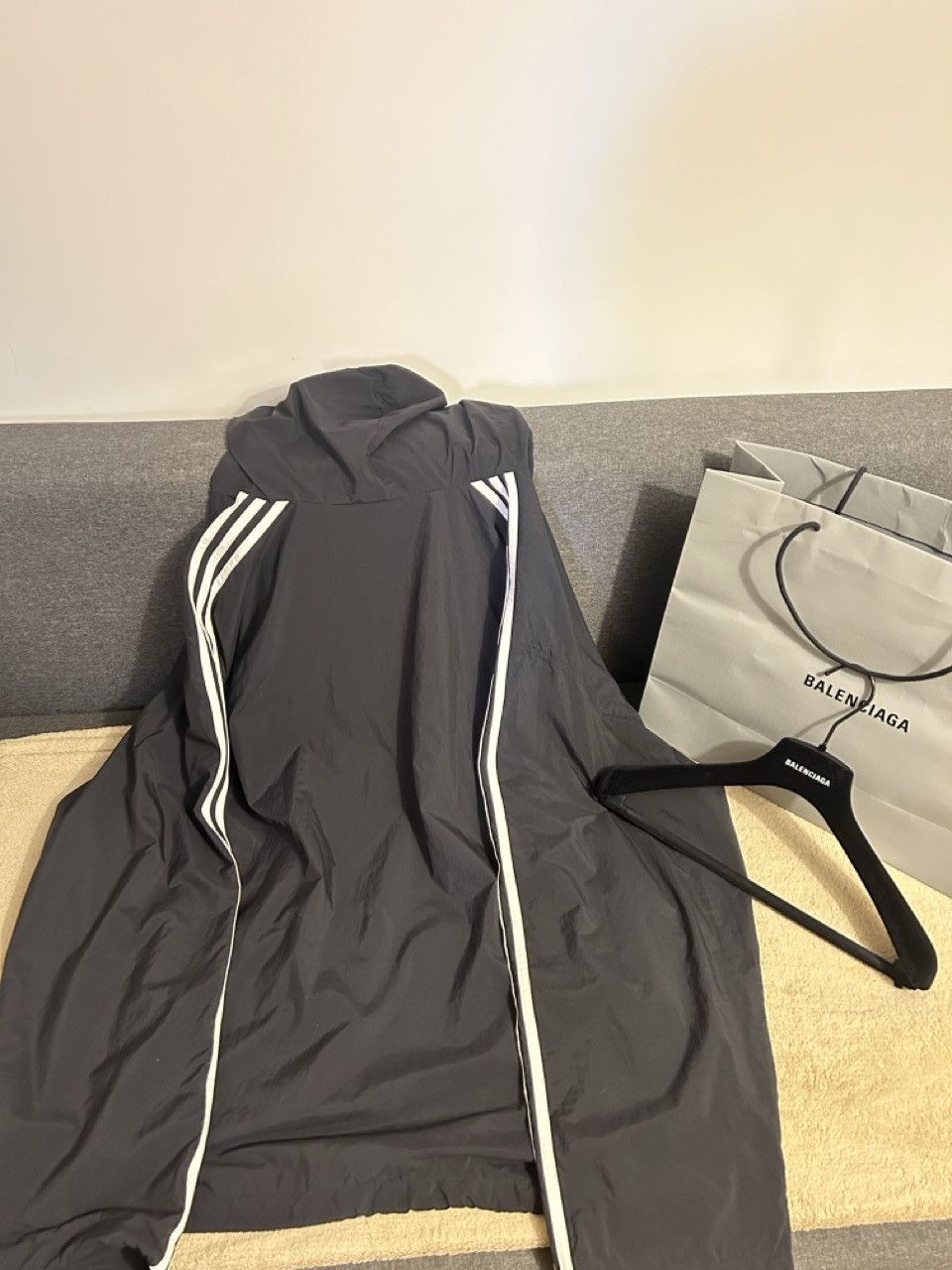 Adidas × Balenciaga Balenciaga x adidas Track Jacket – Black (Oversized) Size 40L - 3 Thumbnail