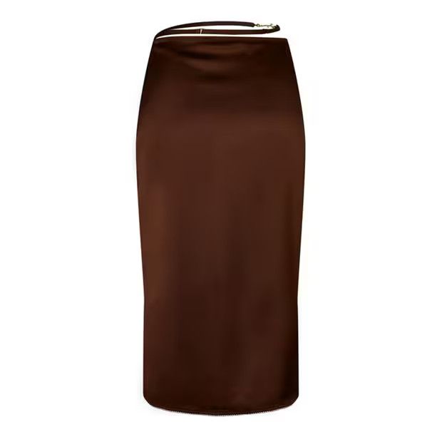Jacquemus o1g2r1mq1024 Midi Skirt in Brown Size 28" / US 6 / IT 42 - 2 Thumbnail