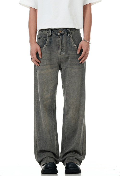 Japanese Brand × Jean American retro distressed washed straight cleanfit jeans Size US 32 / EU 48 - 1 Thumbnail
