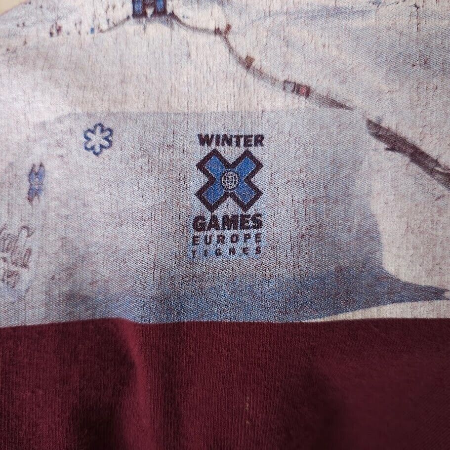 Other Winter X Games T Shirt Mens Size XL Red Europe Tignes PinPin Size US XL / EU 56 / 4 - 3 Thumbnail