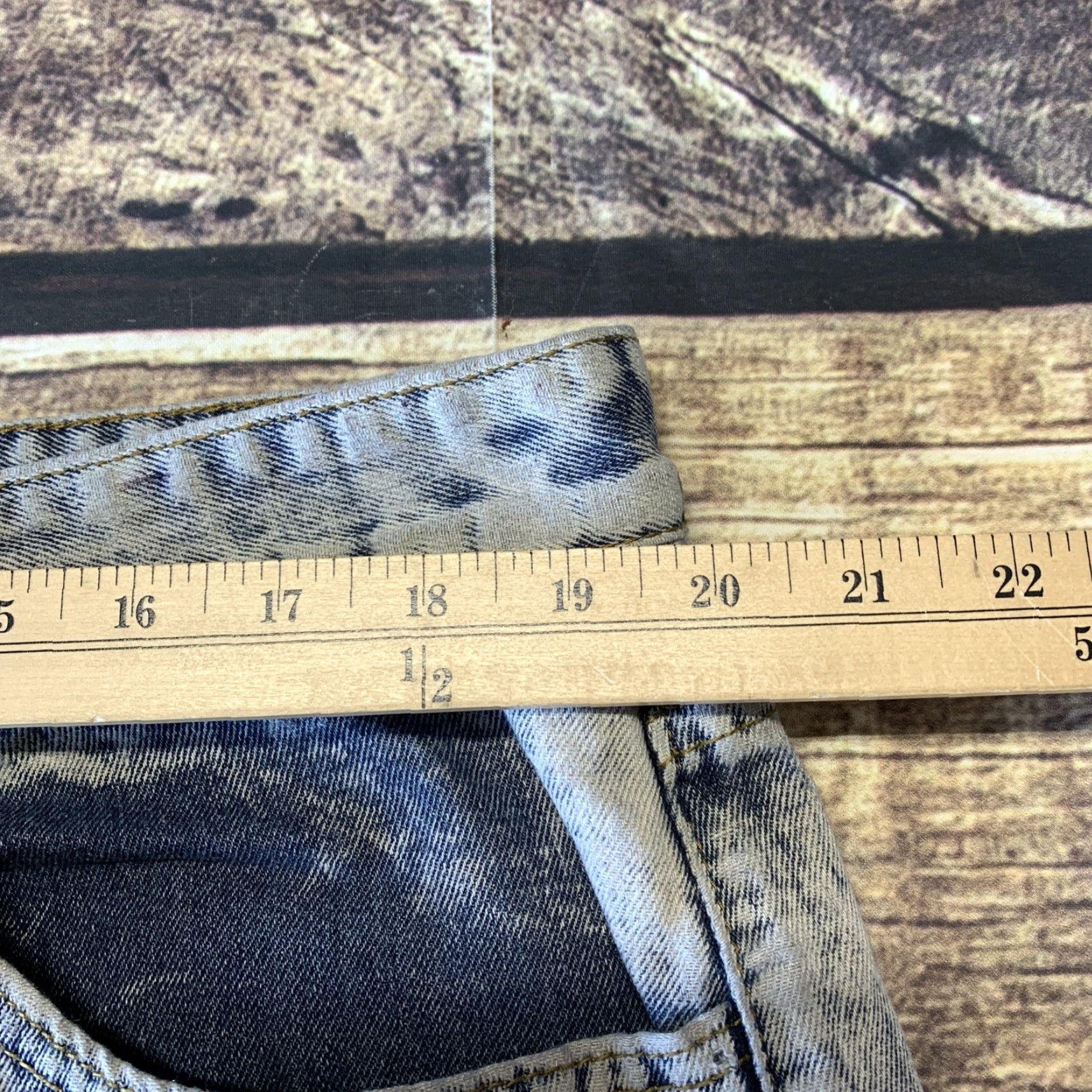 Vintage Red Ape Mens Blue Jeans 40 X 32 Acid Wash Distressed Straight Denim Jeans Size US 40 / EU 56 - 7 Thumbnail
