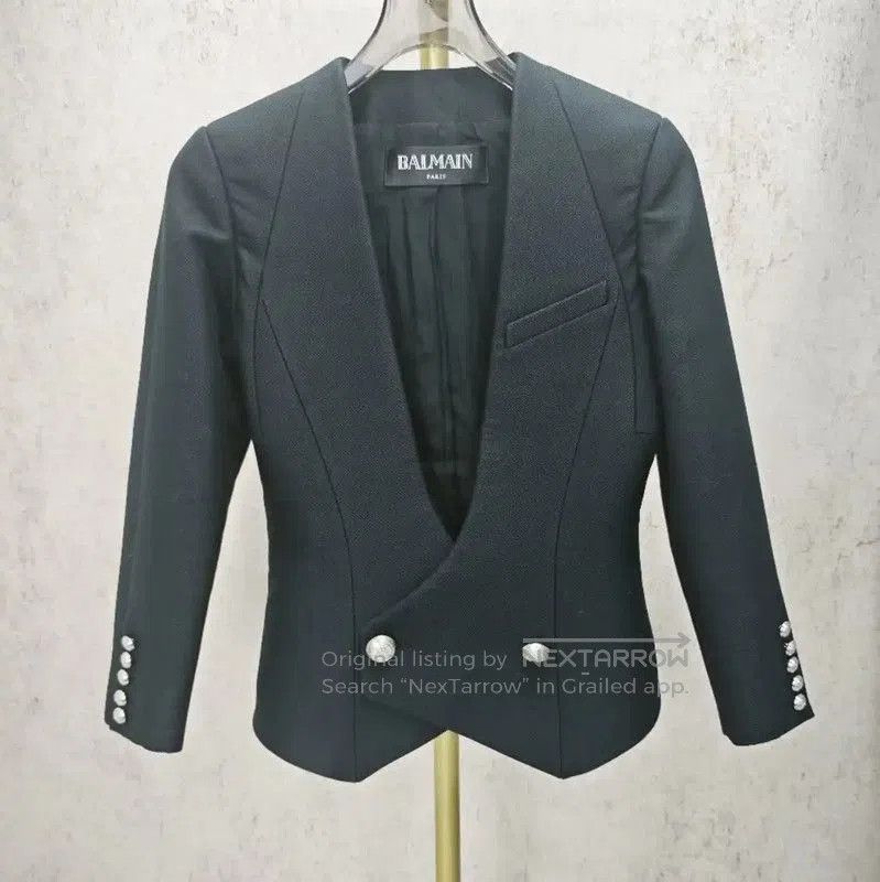 Balmain Balmain Black Cotton Women's Cardigan M . Size M / US 6-8 / IT 42-44 - 1 Thumbnail
