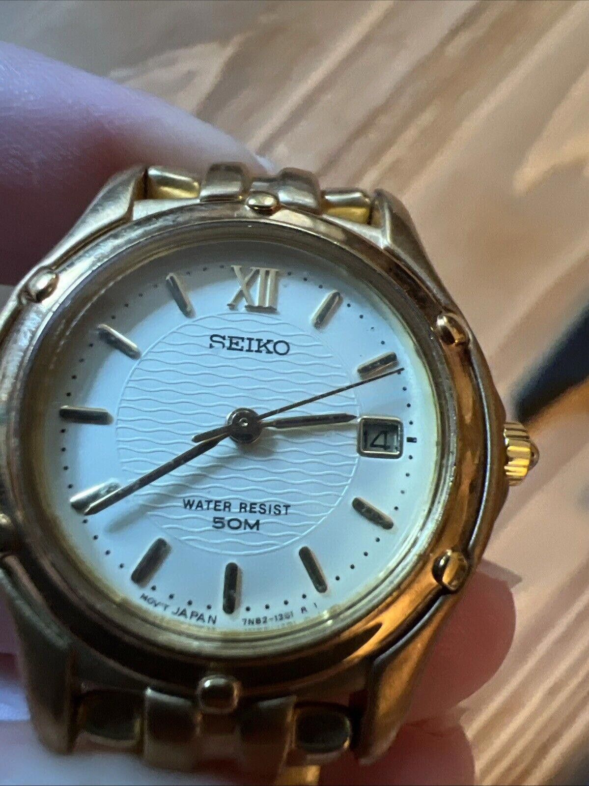 Seiko Seiko Gold Tone Women's Watch - 7N82-0599 New Battery Size ONE SIZE - 3 Thumbnail