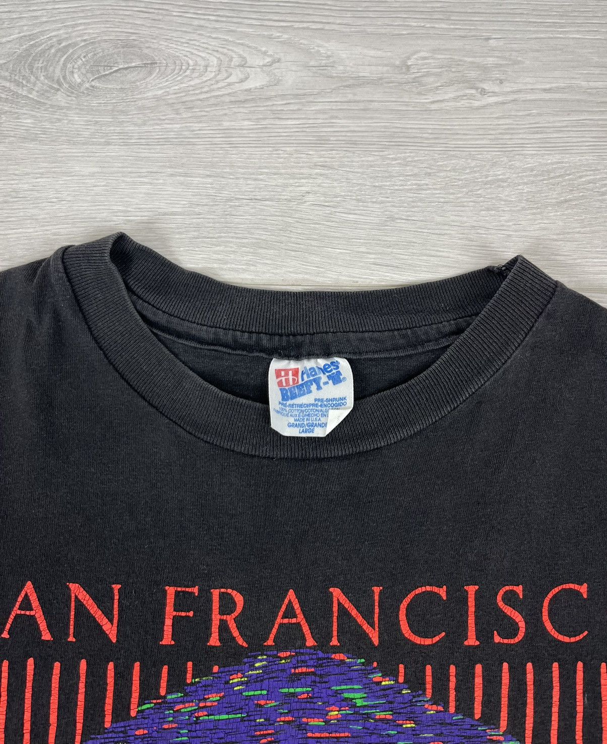 Vintage Vintage 90s San Francisco Single Stitch Faded T Shirt Size US L / EU 52-54 / 3 - 7 Thumbnail