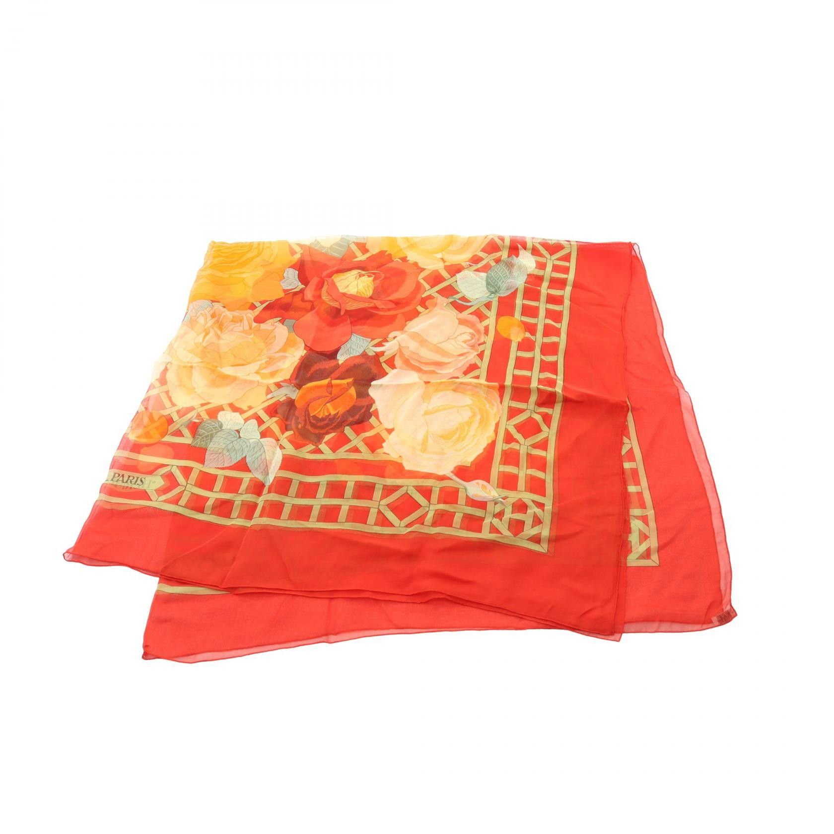 Hermes Hermes Hermes Carre140 Mousseline ROSERAIE Silk Scarf Textile Scarf DUTY FREE for USA Size ONE SIZE - 1 Thumbnail