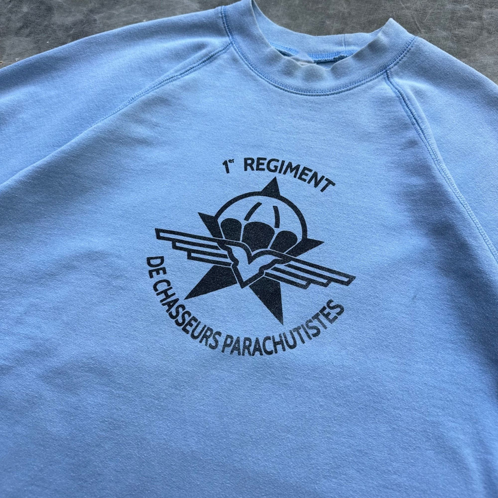 Vintage Vintage French Army Parachute Chasseur Regiment Military Swe Size US L / EU 52-54 / 3 - 4 Thumbnail