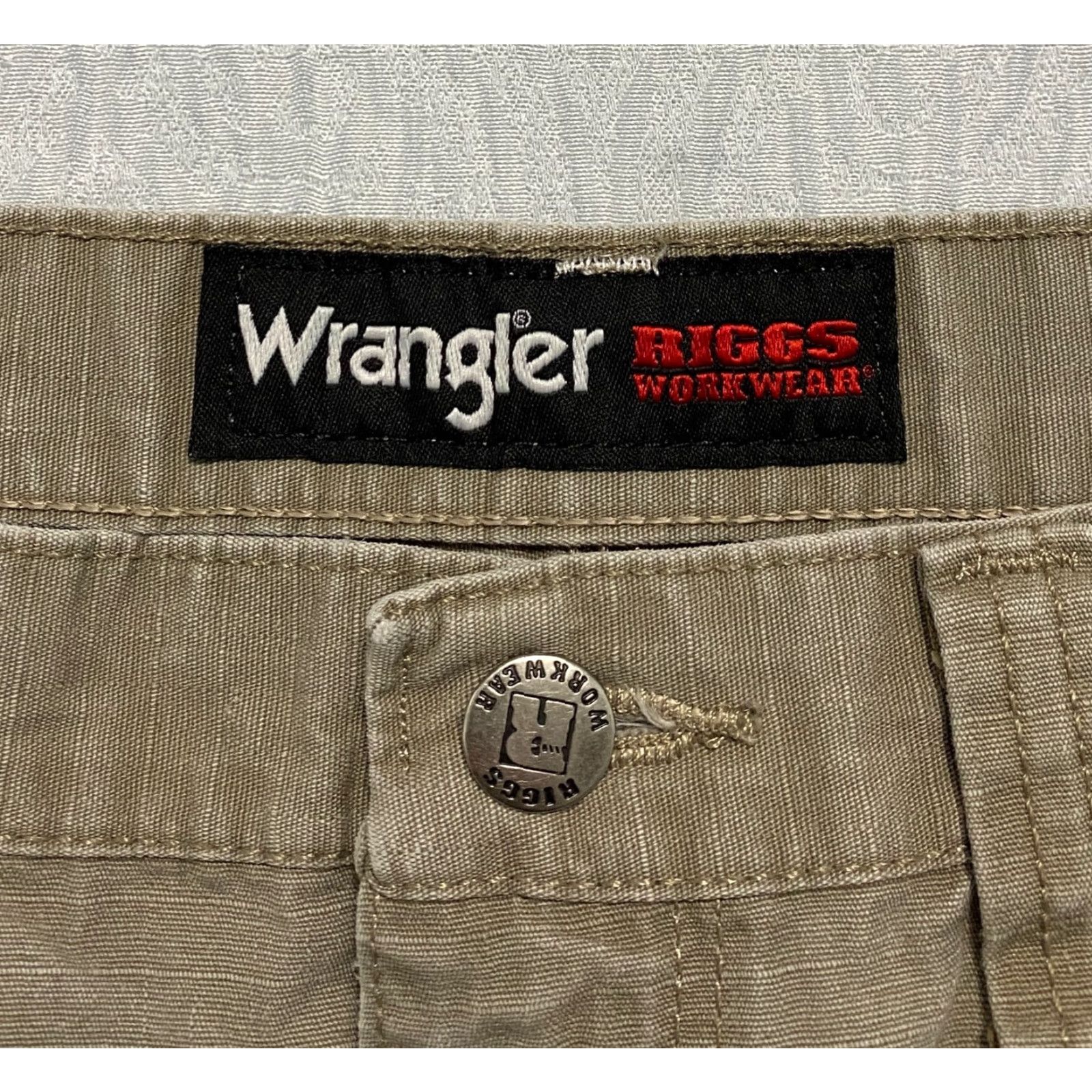 Wrangler VINTAGE Wrangler RIGGS Workwear Carpenter Jeans Mens 34 Brown Cotton Canvas Straight Relaxed 34 Inseam 34 in 90s Theme Mens Wrangler 3W020DK Size US 34 / EU 50 - 5 Thumbnail