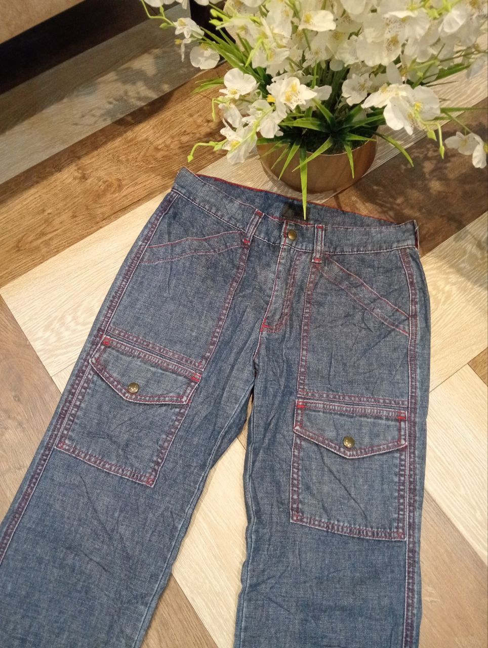 Japanese Brand ANNA SUI 6 POCKET DENIM BUSH PANTS - SIZE 2 Size US 29 - 4 Thumbnail