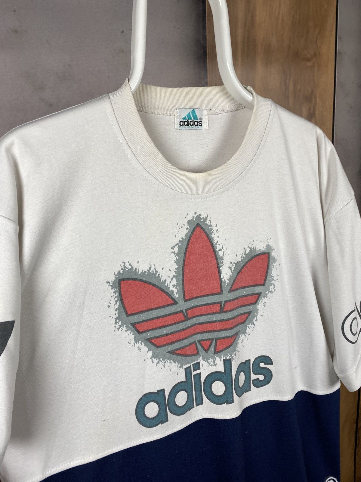 Adidas 🌺Vintage 90s T-Shirt Adidas Equipment Rare Big Logo Tee🌺 Size US L / EU 52-54 / 3 - 2 Thumbnail