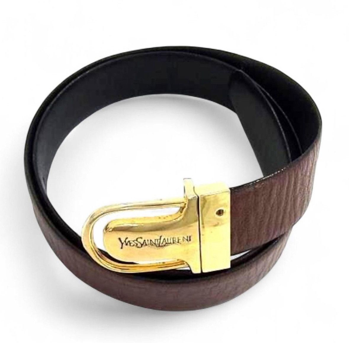 YVES Saint Laurent Vintage YSL Belt With Reversible Buckle, Men’s (Size 36)