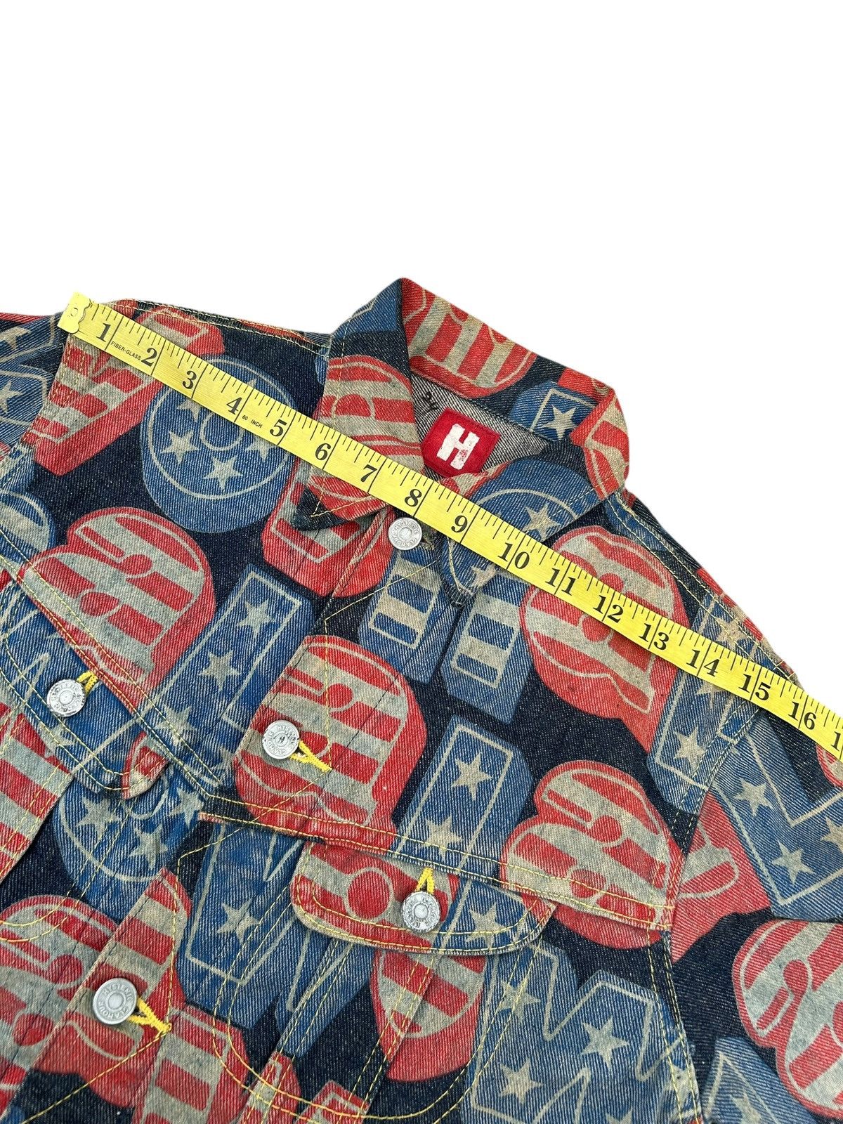 Hysteric Glamour Vintage Hysteric Glamour Full Print Rare Jacket Denim Jeans Size US S / EU 44-46 / 1 - 11 Thumbnail