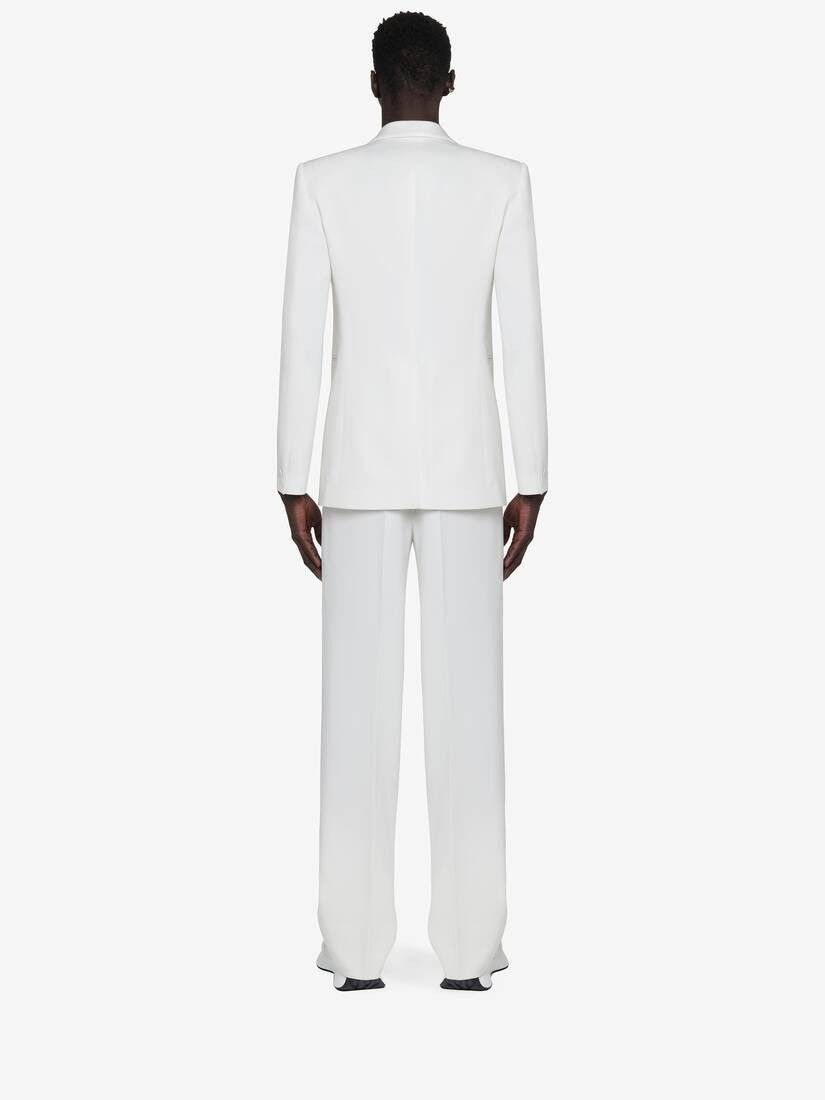 Alexander McQueen o1w1db10925 Wide Leg Trousers in White Size US 36 / EU 52 - 3 Thumbnail
