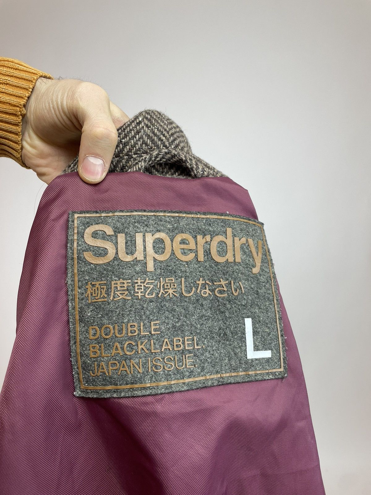 Superdry Superdry Double Black Label JAPANESE Tweed Biker Jacket Size L / US 10 / IT 46 - 9 Thumbnail