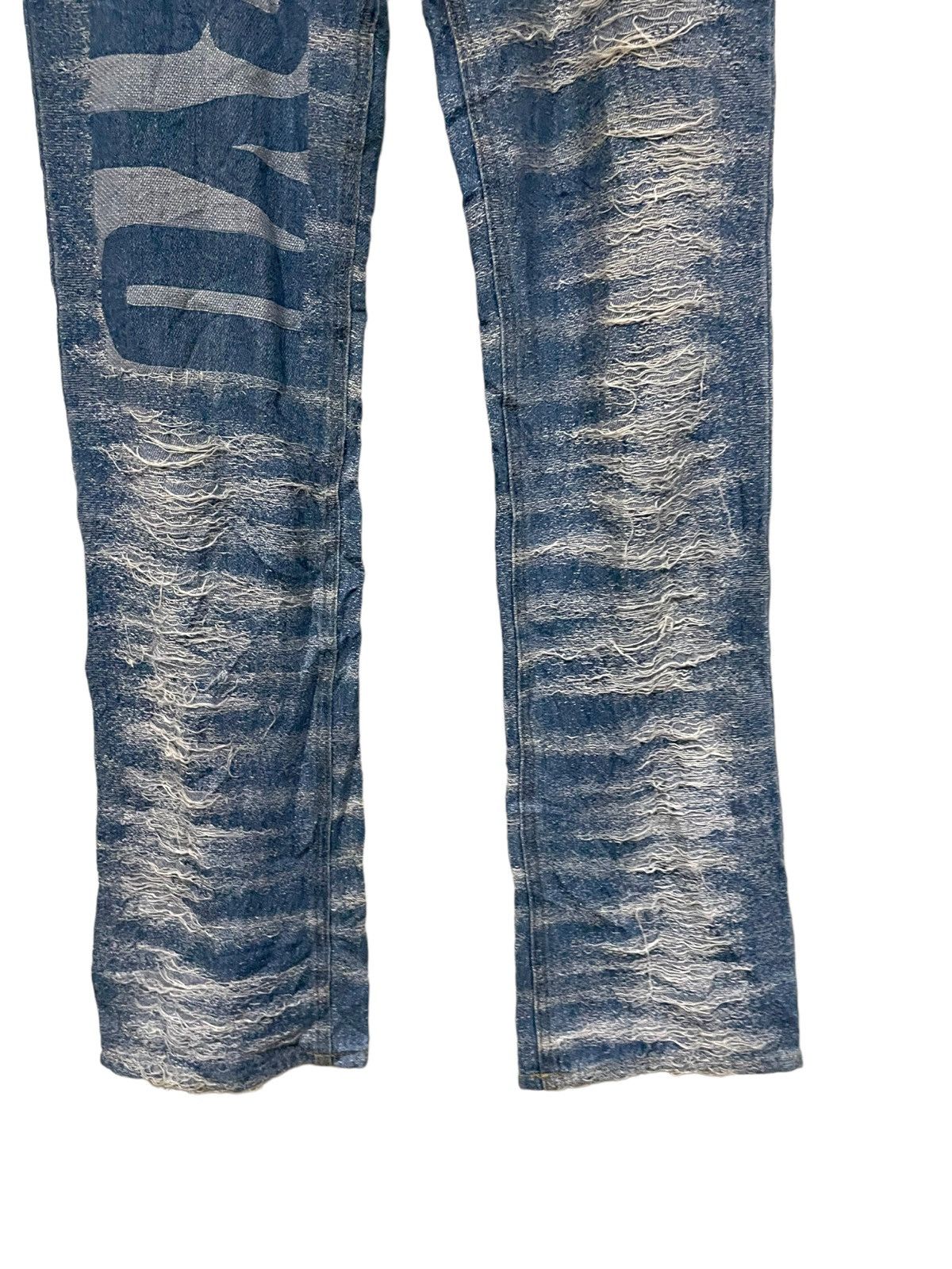 If Six Was Nine × Japanese Brand × Le Grande Bleu (L.G.B.) Japan Oceanus Waves Destroy Jeans Size US 31 - 2 Thumbnail