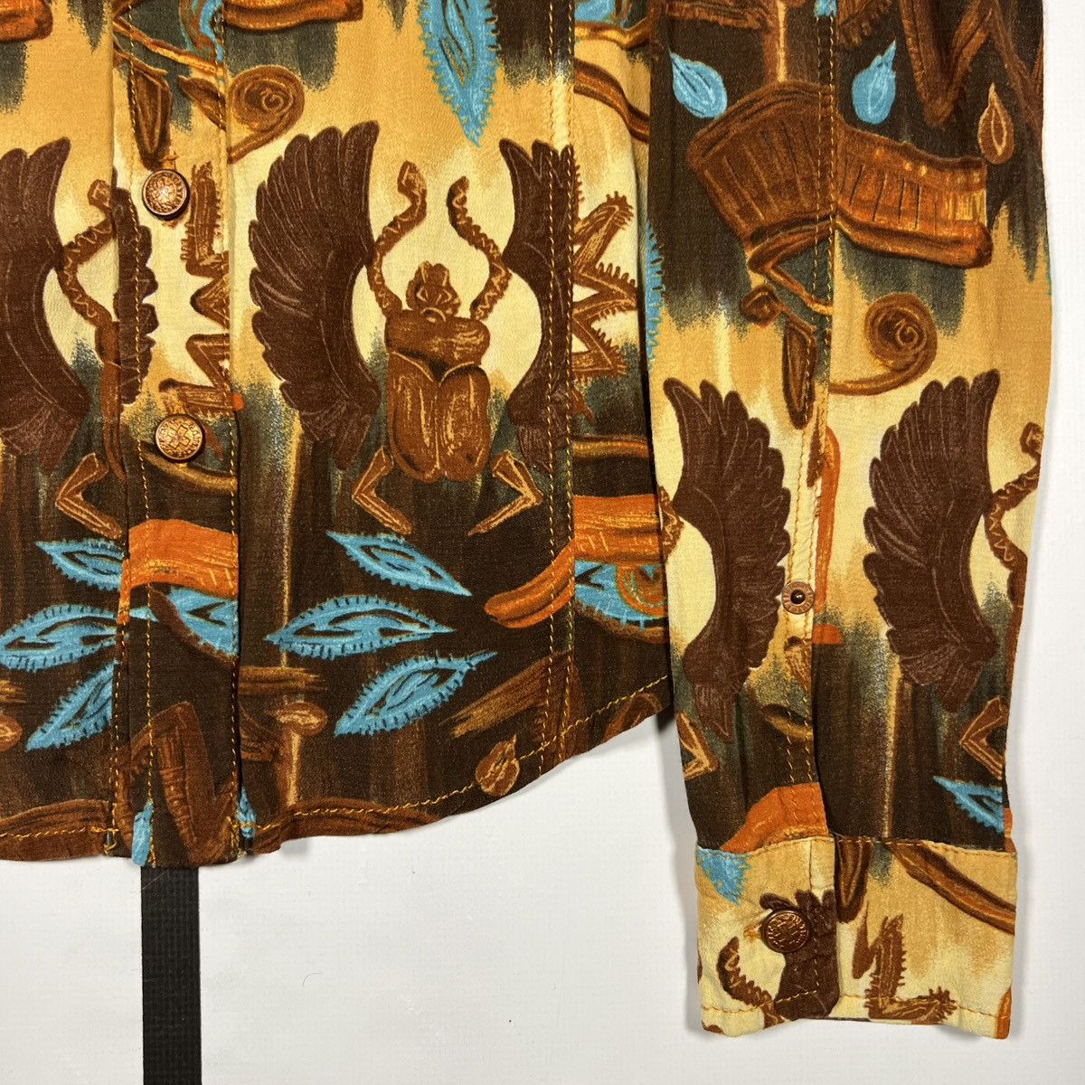 Jean Paul Gaultier |[ SS97 Jean Paul Gaultier Egyptian Print Button Up Shirt ]| Size US S / EU 44-46 / 1 - 5 Thumbnail