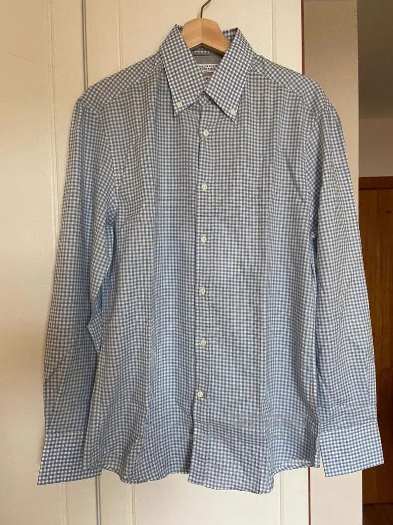 Brunello Cucinelli Brunello Cucinelli Men's Slim Shirt. Size US M / EU 48-50 / 2 - 1 Thumbnail