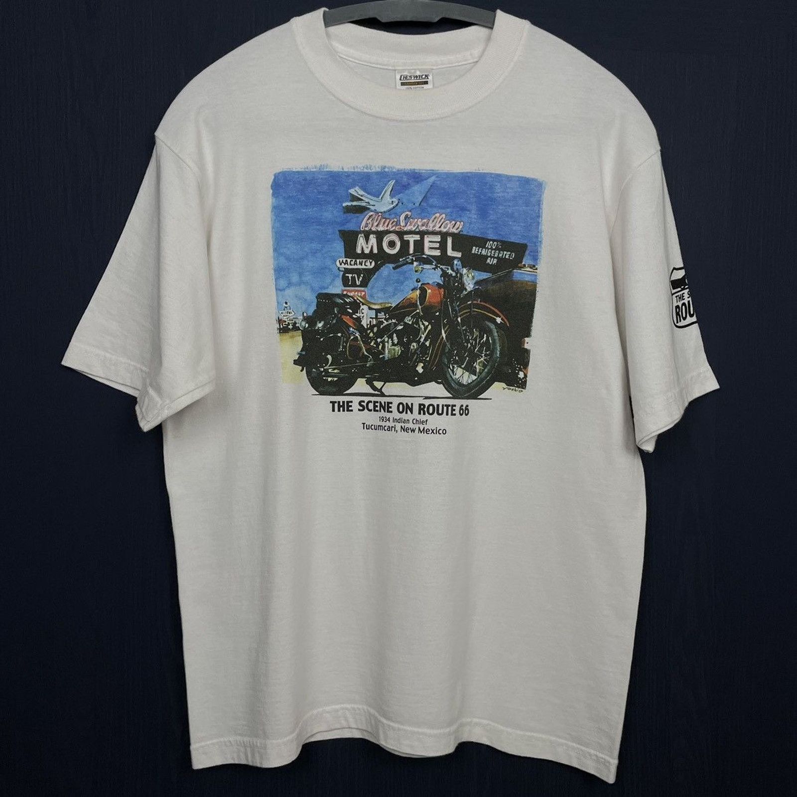 Harley Davidson × Japanese Brand × Vintage 🇯🇵VTG SUGAR CANE ‘Scene on Route 66’ T Size US M / EU 48-50 / 2 - 1 Thumbnail