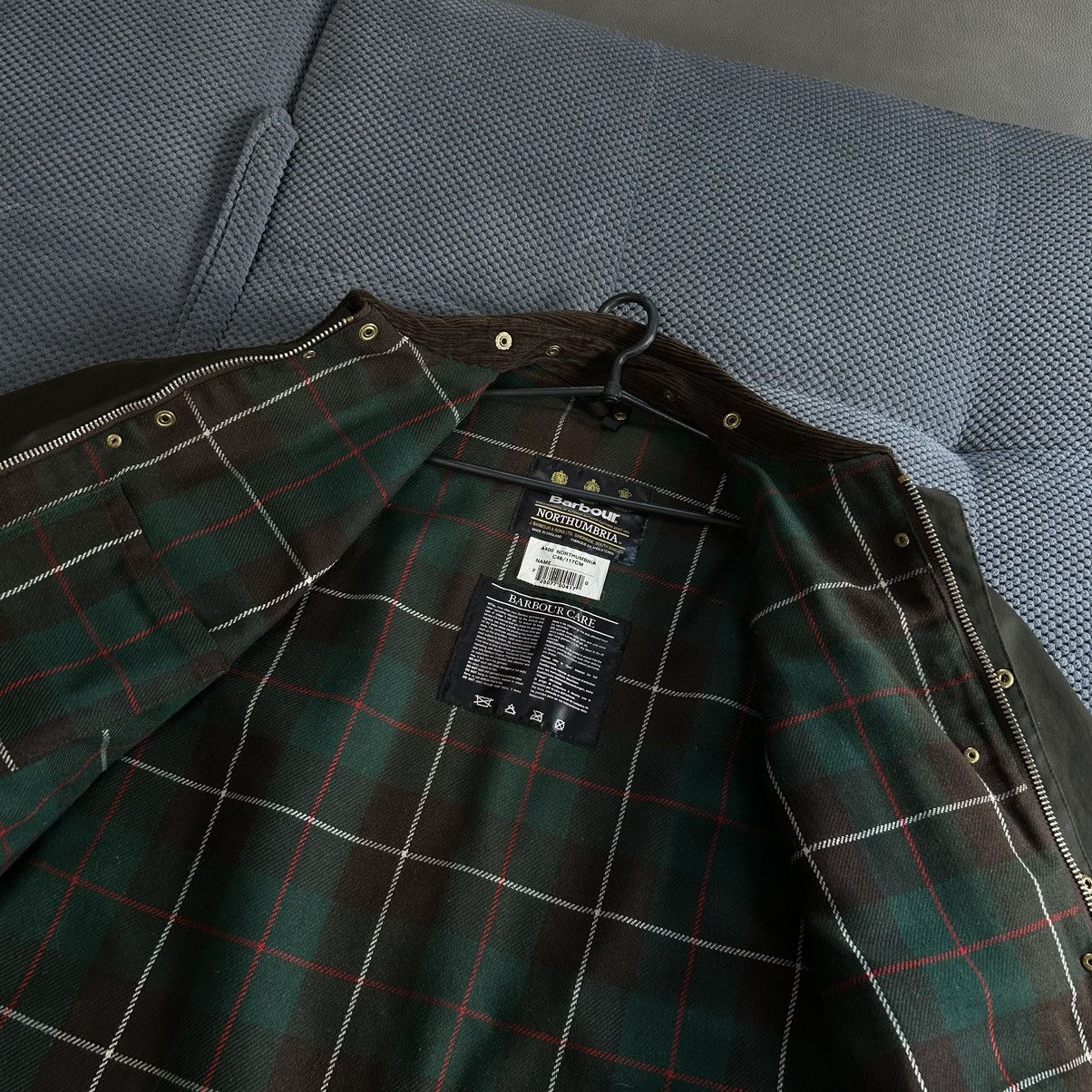 Barbour Barbour Northumbria C46 Vintage Heavy Green Waxed Jacket Size US XXL / EU 58 / 5 - 6 Thumbnail