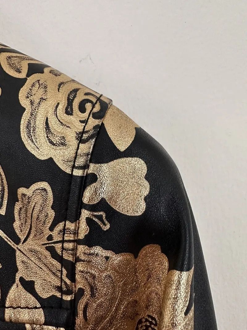 Celine × Hedi Slimane Celine Gold floral leather jacket runway Size US S / EU 44-46 / 1 - 3 Thumbnail