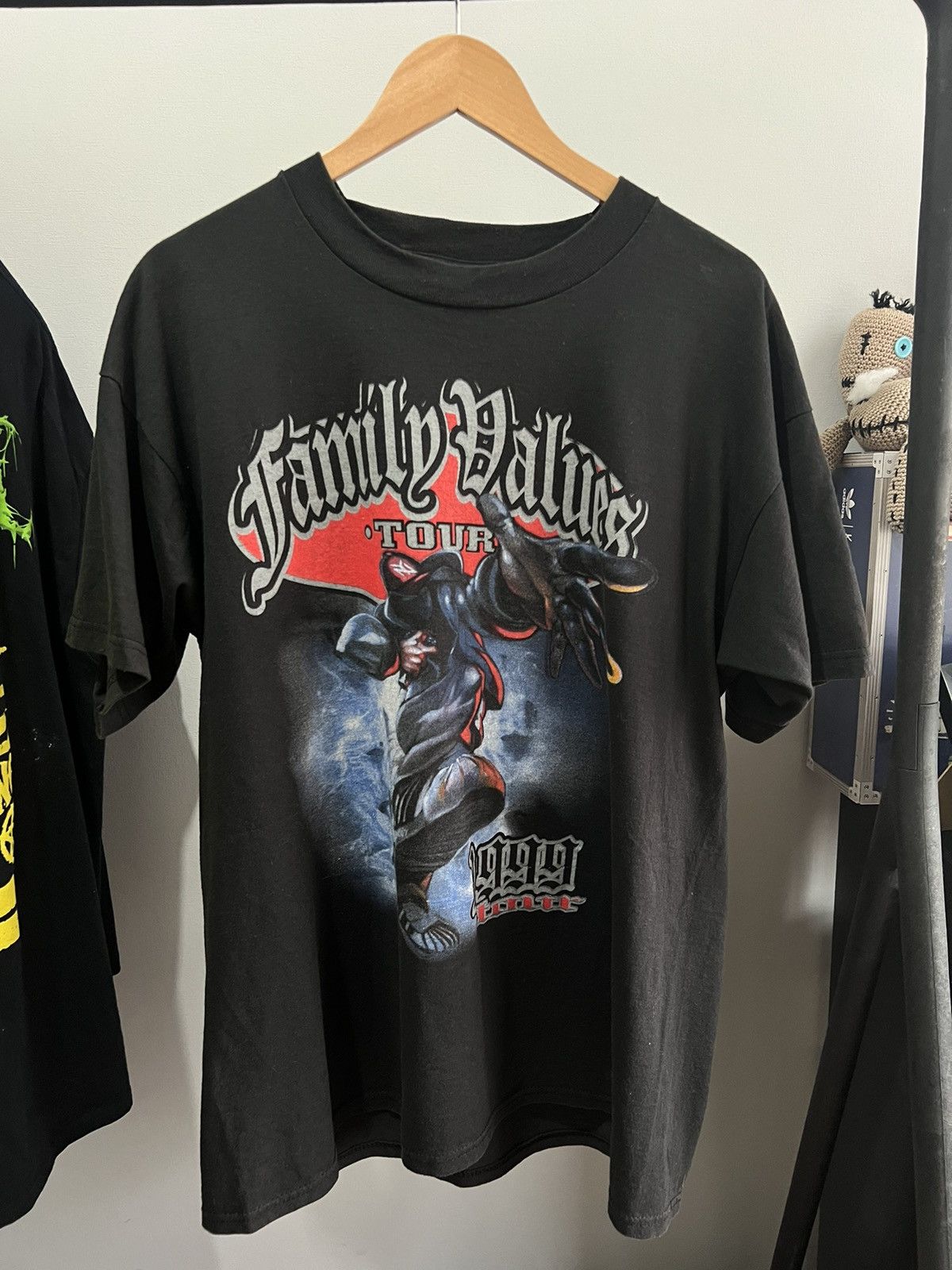 image of Fruit Of The Loom Limp Bizkit Family Values Tour 1999 Original in Black, Men's (Size XL)