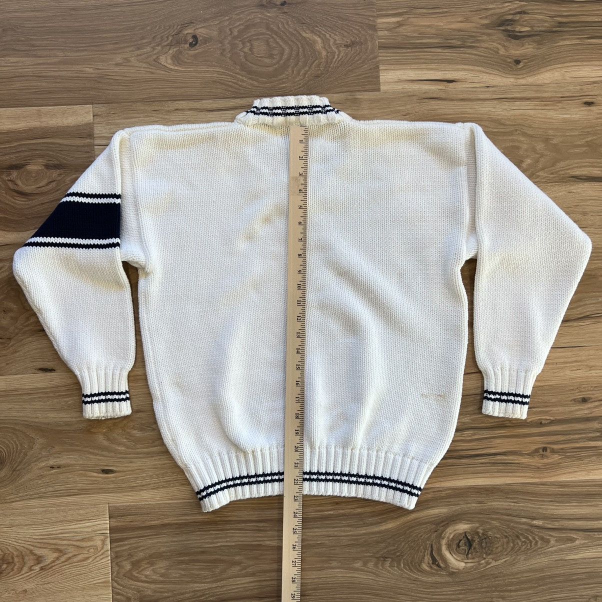 Gap Vintage GAP 90s V Neck Sweater White Medium Size US M / EU 48-50 / 2 - 6 Thumbnail