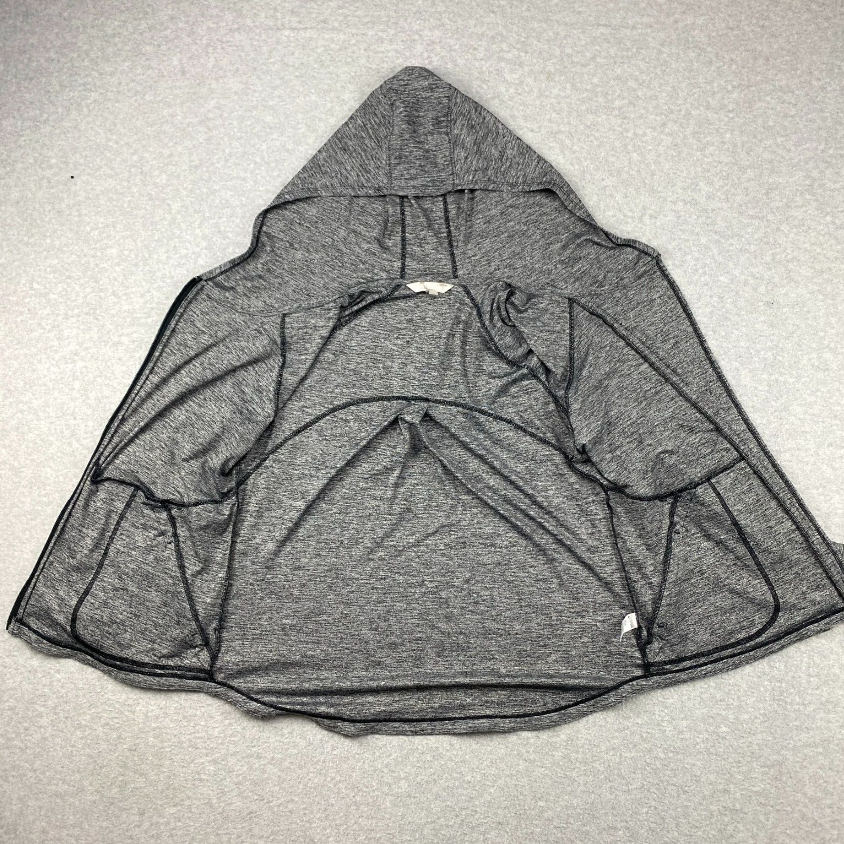 Athleta Athleta Hoodie Women L Black Solid Full Zip Pockets Thumbholes Breathable Activewear Best for Running & Jogging Full Zip Hooded Athleisure Size L / US 10 / IT 46 - 5 Thumbnail
