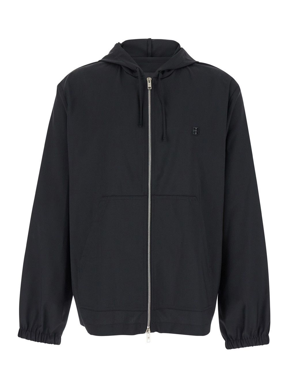 Givenchy Black Zip-Up Hoodie with Logo Detail in Wool Man Size US L / EU 52-54 / 3 - 1 Thumbnail