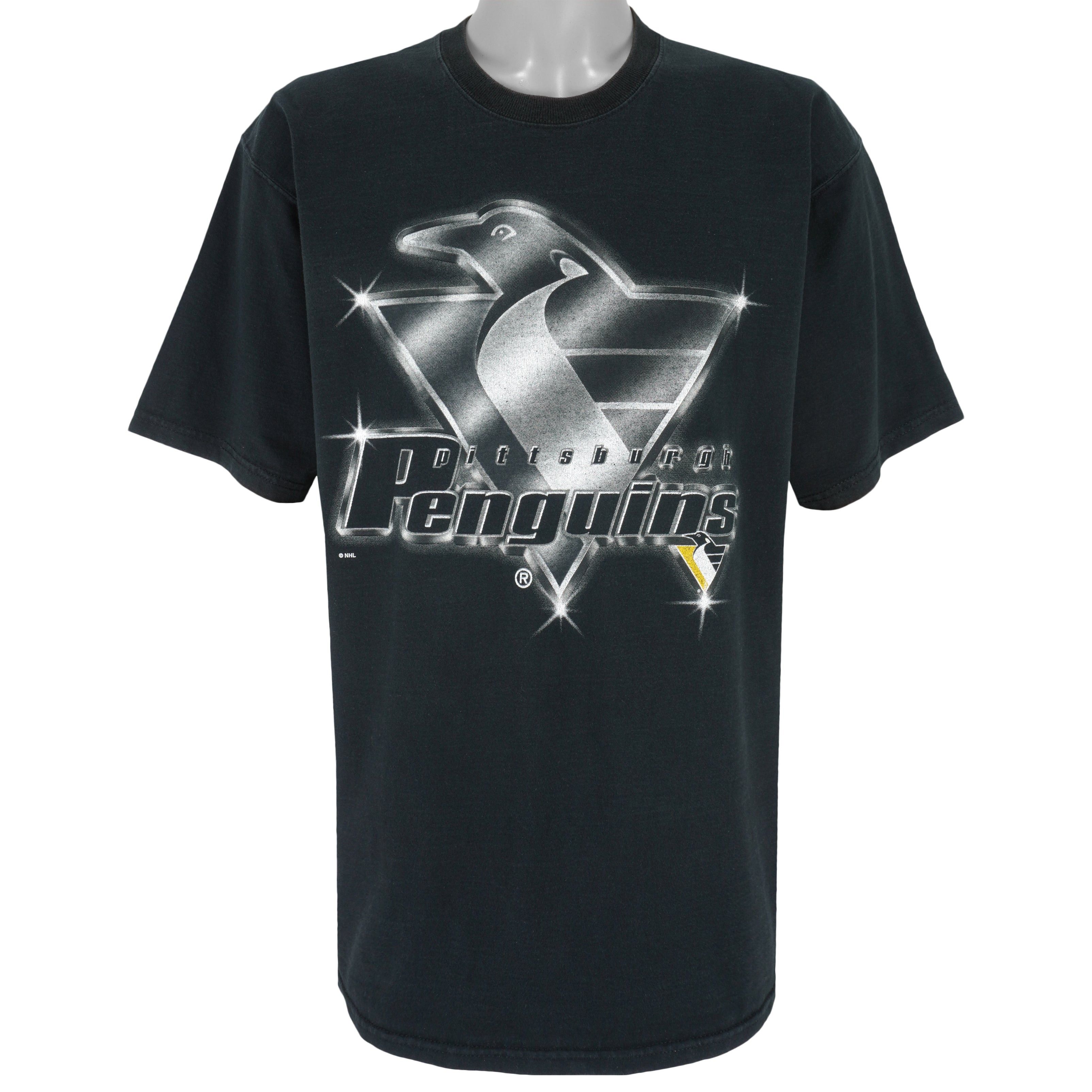 Pro Player NHL - Pittsburgh Penguins Big Logo T-Shirt 1990s Size US XL / EU 56 / 4 - 1 Thumbnail