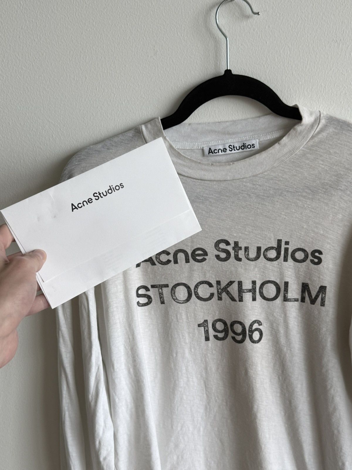 Acne Studios Logo Long Sleeve T-Shirt Size US XXS / EU 40 - 7 Thumbnail