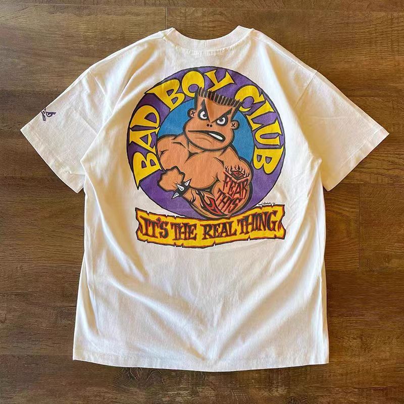 Japanese Brand × Vintage Street washed retro bad boy print cotton t-shirt Size US M / EU 48-50 / 2 - 1 Thumbnail