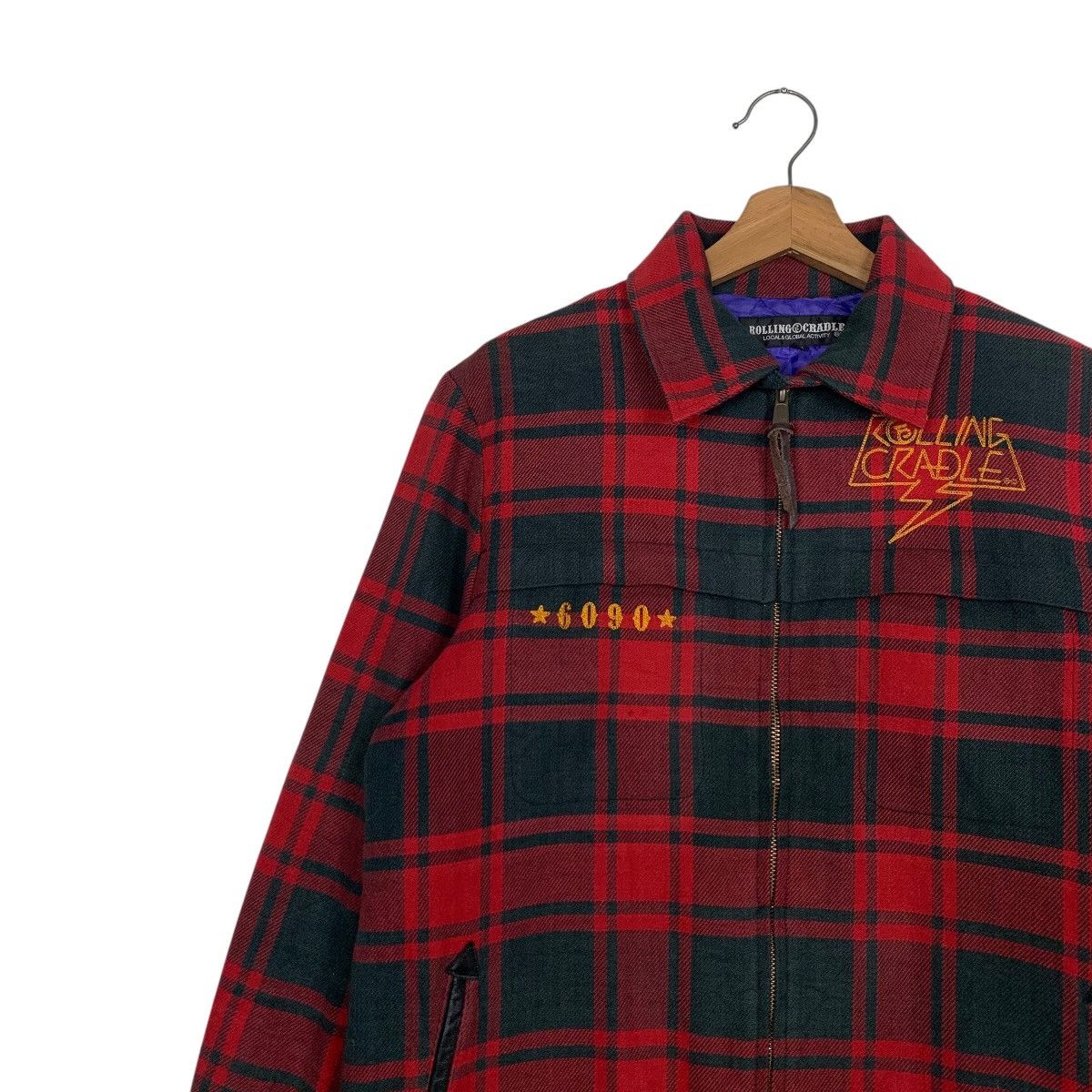 Japanese Brand ROLLING CRADLE Buffalo Check Pattern Work Jacket #2714-C122 Size US M / EU 48-50 / 2 - 6 Thumbnail