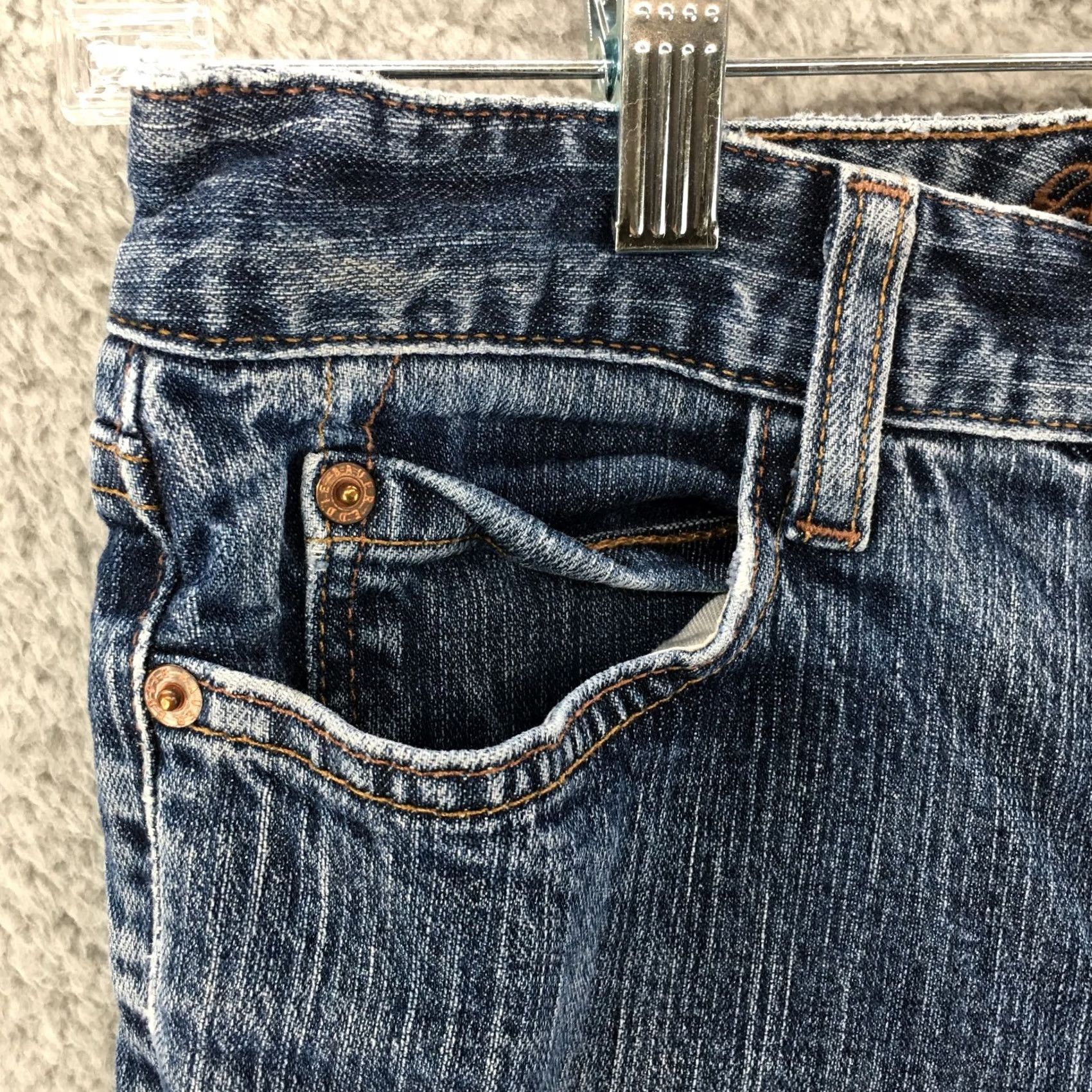Eddie Bauer Eddie Bauer Jeans Womens Bootcut Blue Medium Wash Denim Mid Rise Zip Fly 4R Inseam 27.5in Regular Fit Bootscut Jeans Womens Size 27" / US 4 / IT 40 - 3 Thumbnail