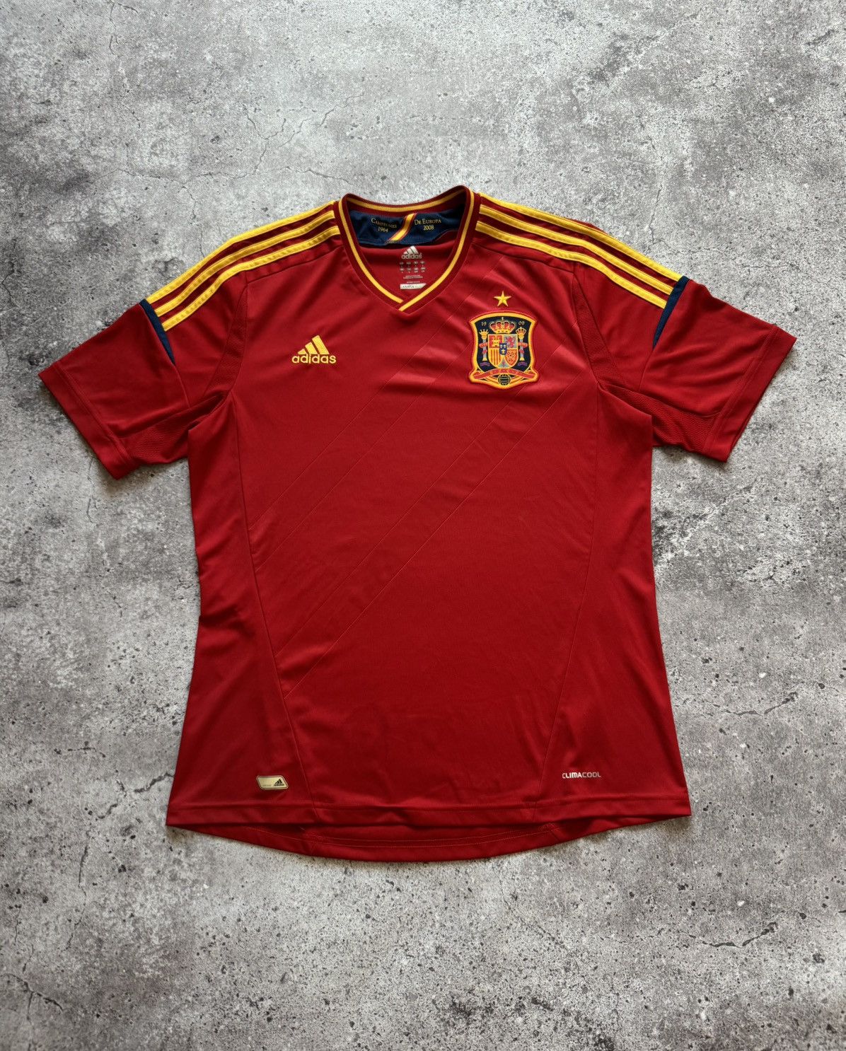 Adidas 🔥ADIDAS SPAIN EURO 2012 HOME SOCCER JERSEY SHIRT Size US L / EU 52-54 / 3 - 1 Thumbnail