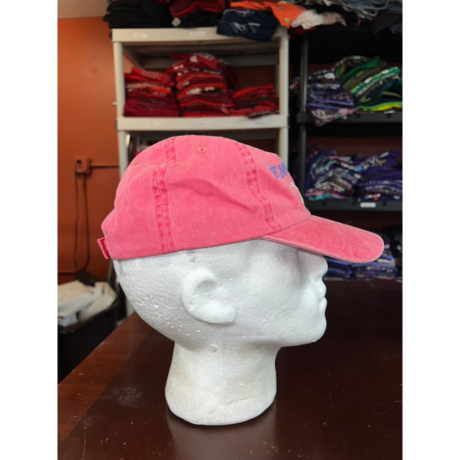 Vintage Vintage Fort Myers Beach Hat Cap Fish Pink VTG OS Stained Size ONE SIZE - 6 Thumbnail