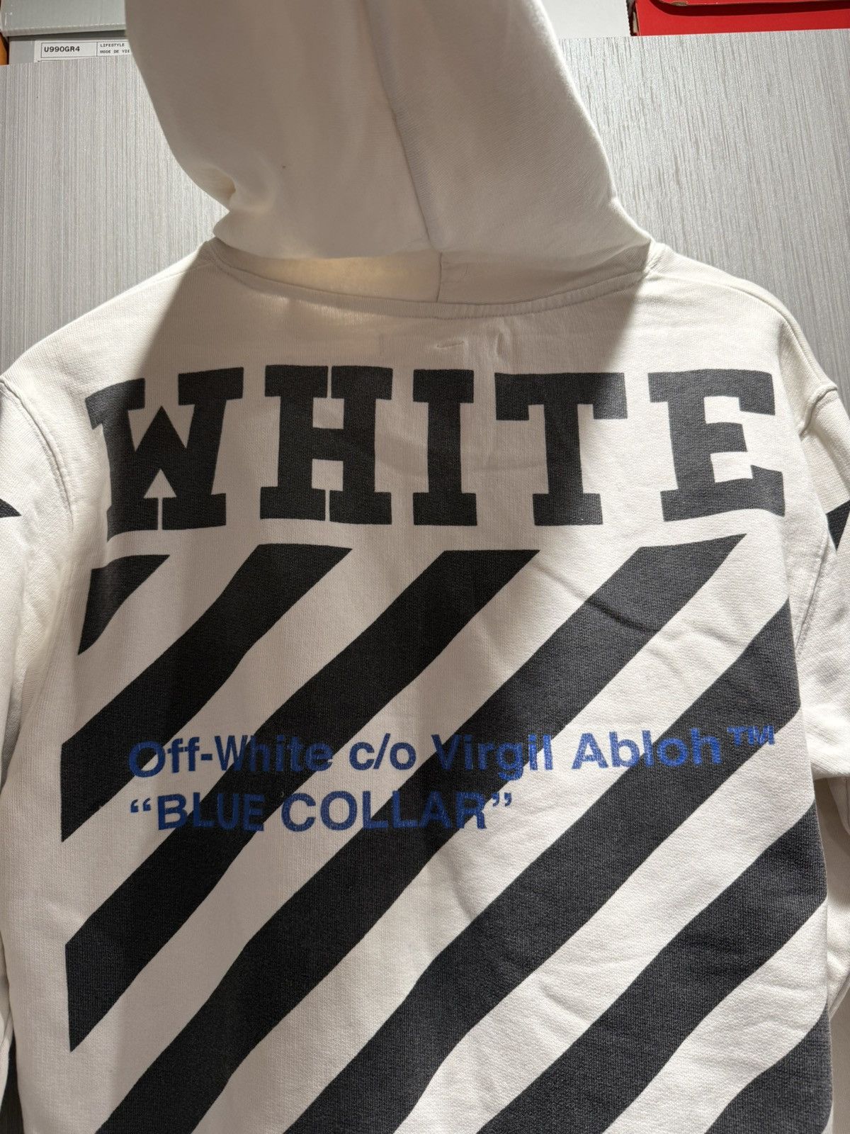 Off-White Off White Blue Collar White Hoodie Size US M / EU 48-50 / 2 - 4 Thumbnail