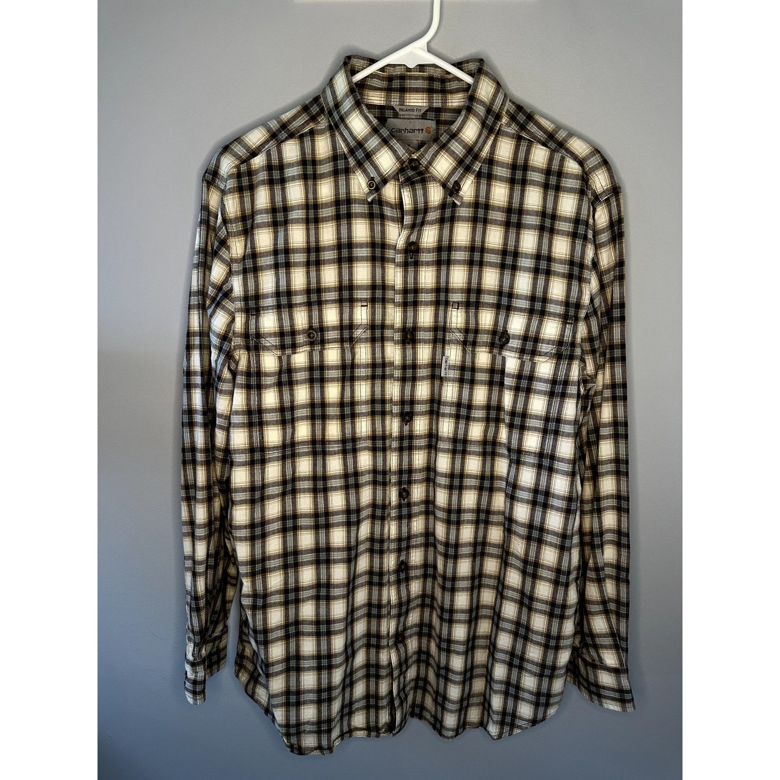 Carhartt Carhartt Plaid Relaxed Fit Button Down Work Shirt Gray M Size US M / EU 48-50 / 2 - 1 Thumbnail