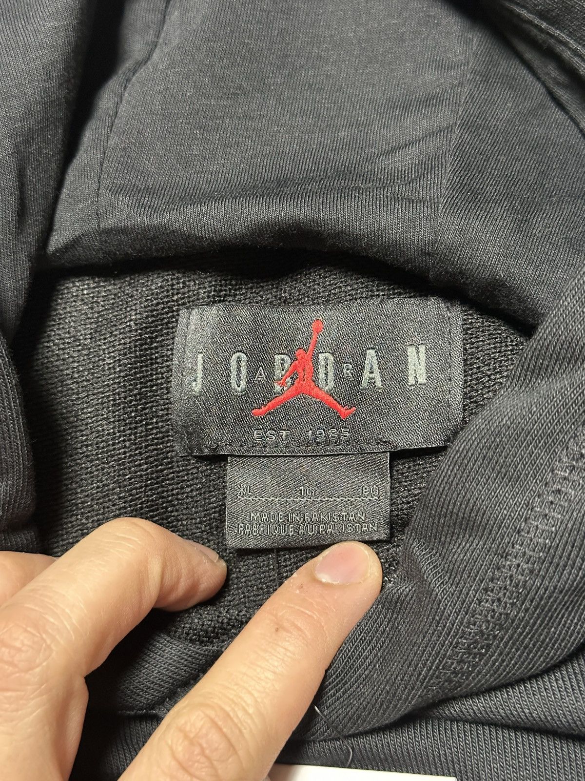 Jordan Brand × Nike New Jordan Dri-Fit Sport Size XL Black Graphic Fleece Hoodie Size US XL / EU 56 / 4 - 3 Thumbnail