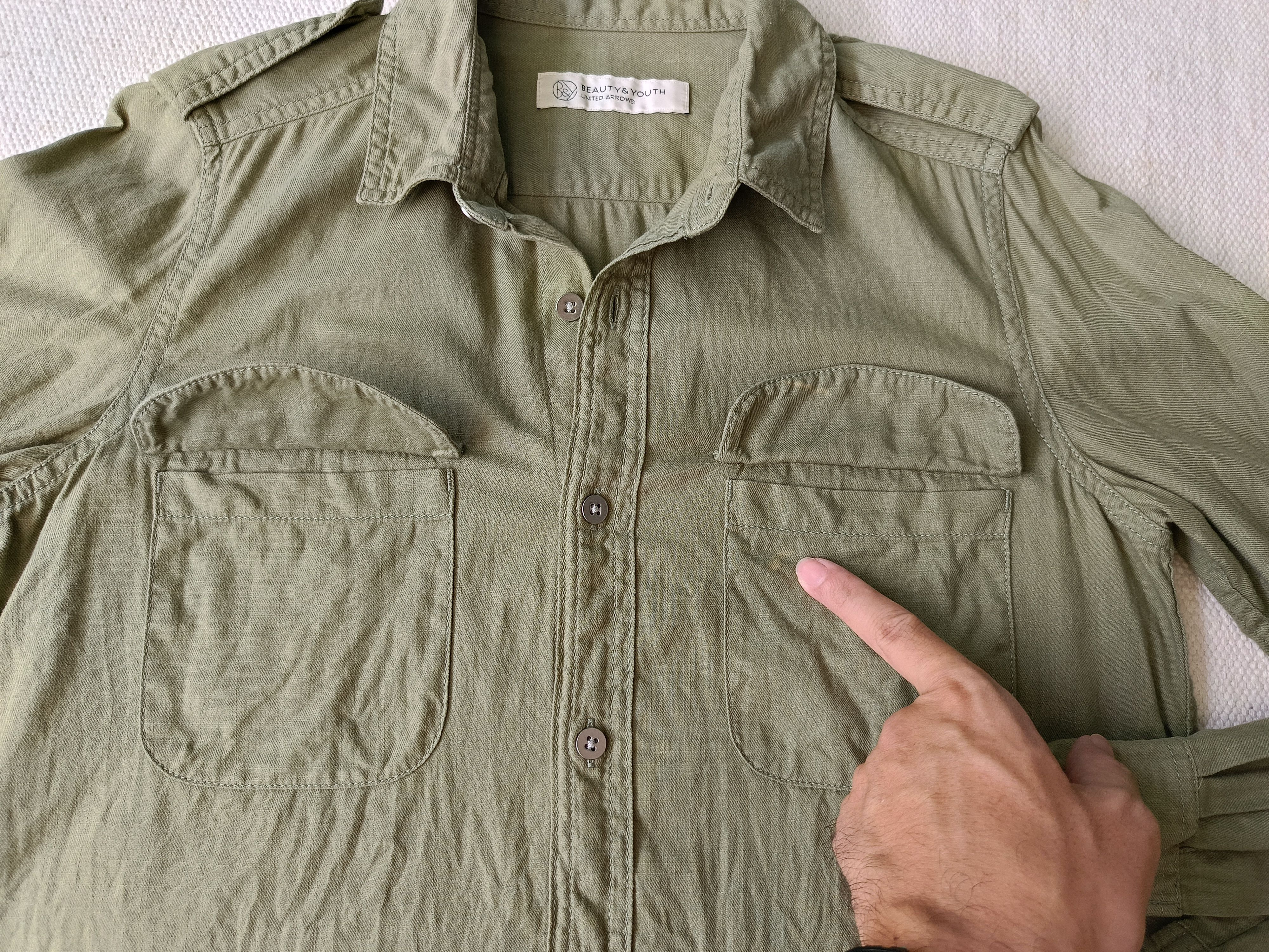 BEAUTY&YOUTH × United Arrows BEAUTY & YOUTH UNITED ARROWS Japan military ladies shirt S Size S / US 4 / IT 40 - 9 Thumbnail