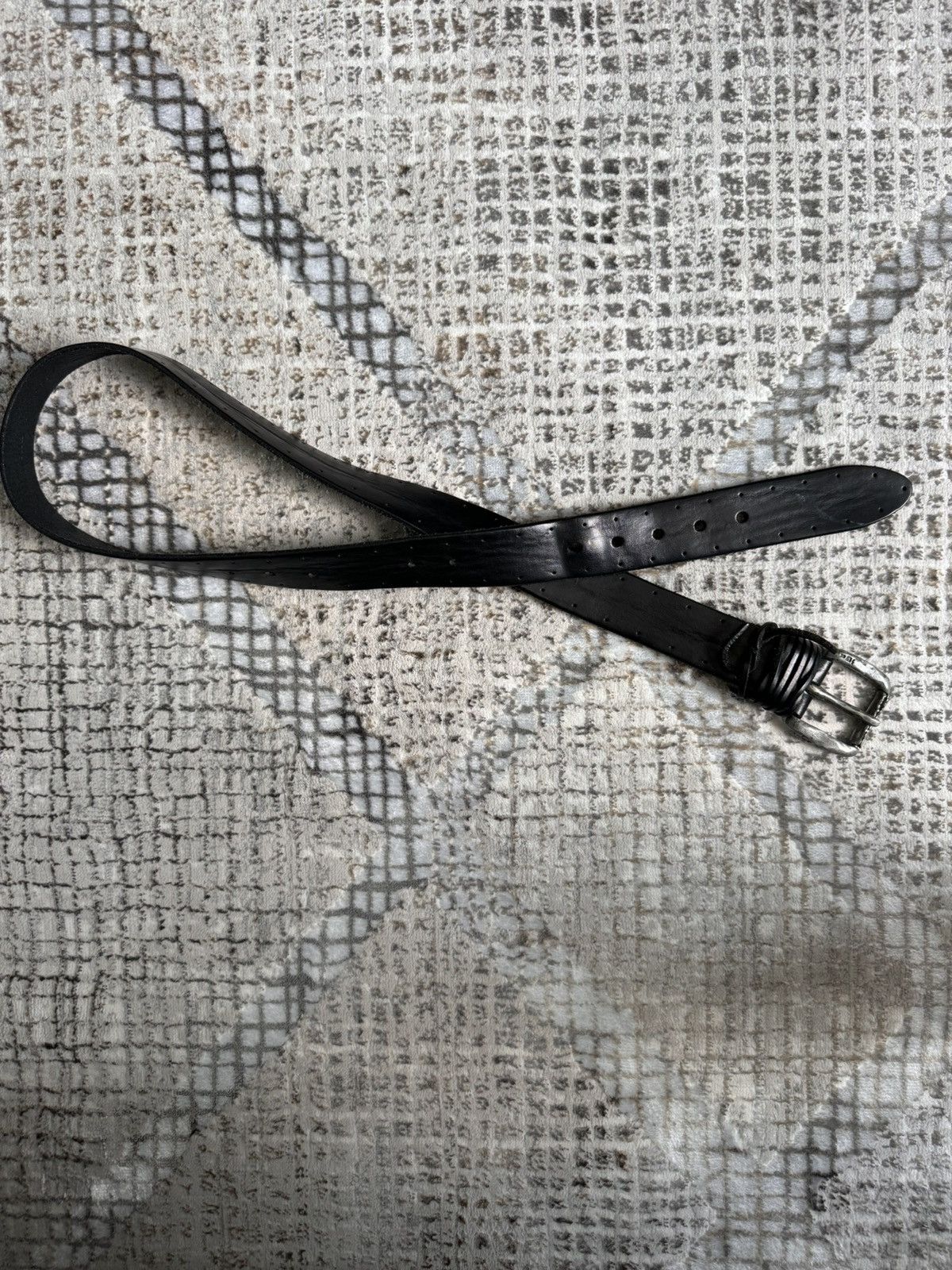 image of Vintage Leather Belt in Black, Men's (Size 34)
